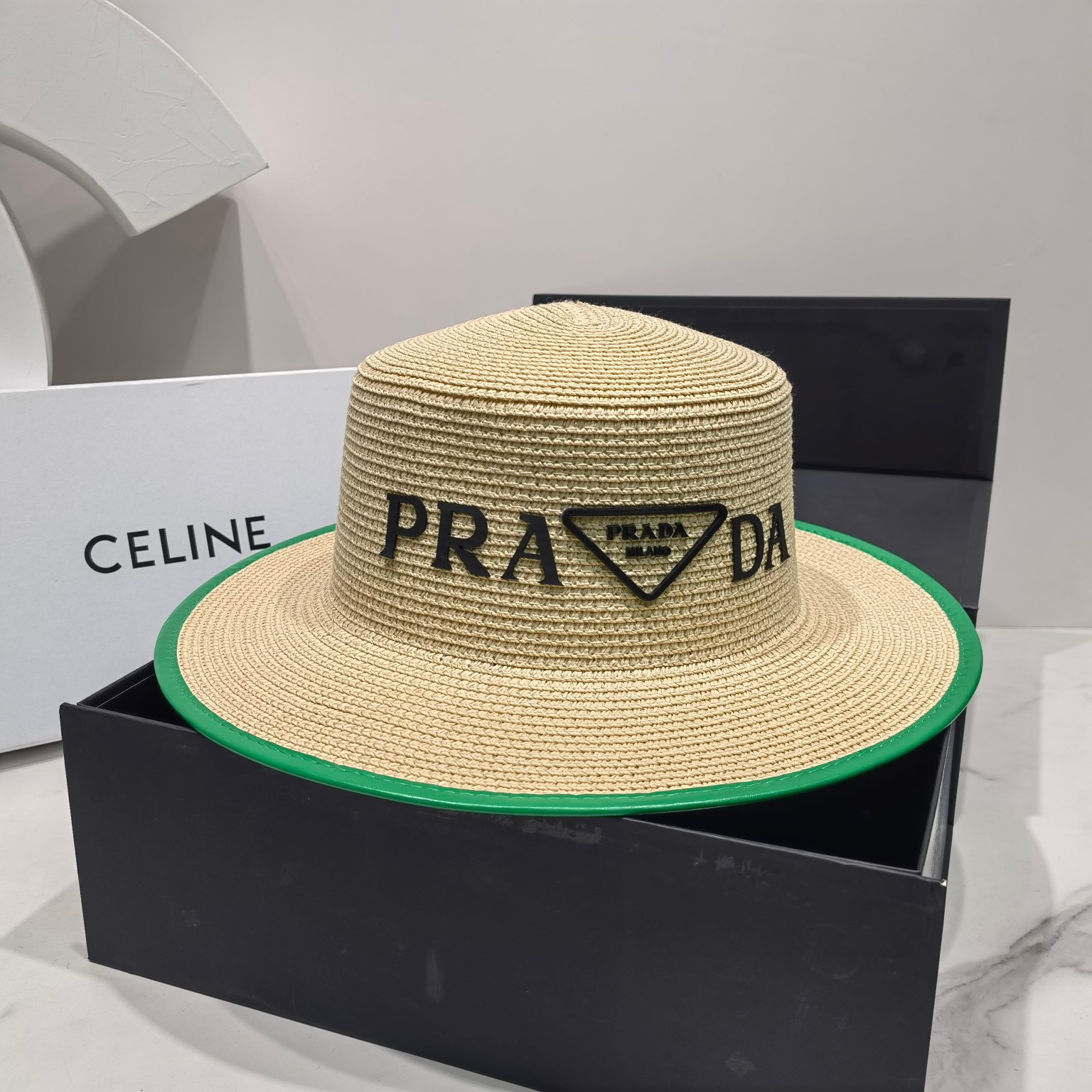 Prada Raffia Hat Brown Prada Hat - Soul Replicas