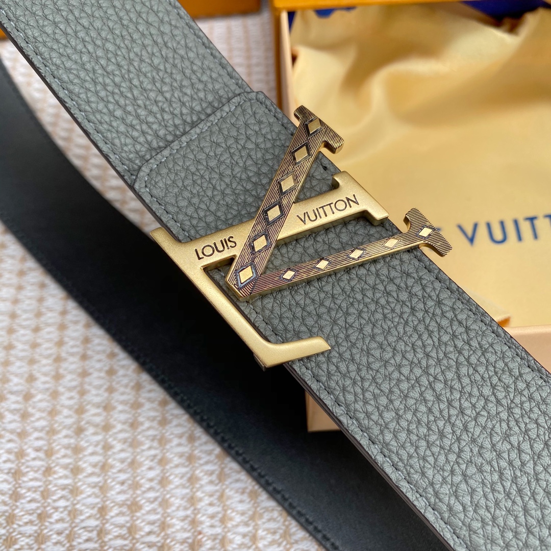 Louis Vuitton Iconic Reversible LV Belt Grey LV Women Belt - Soul Replicas