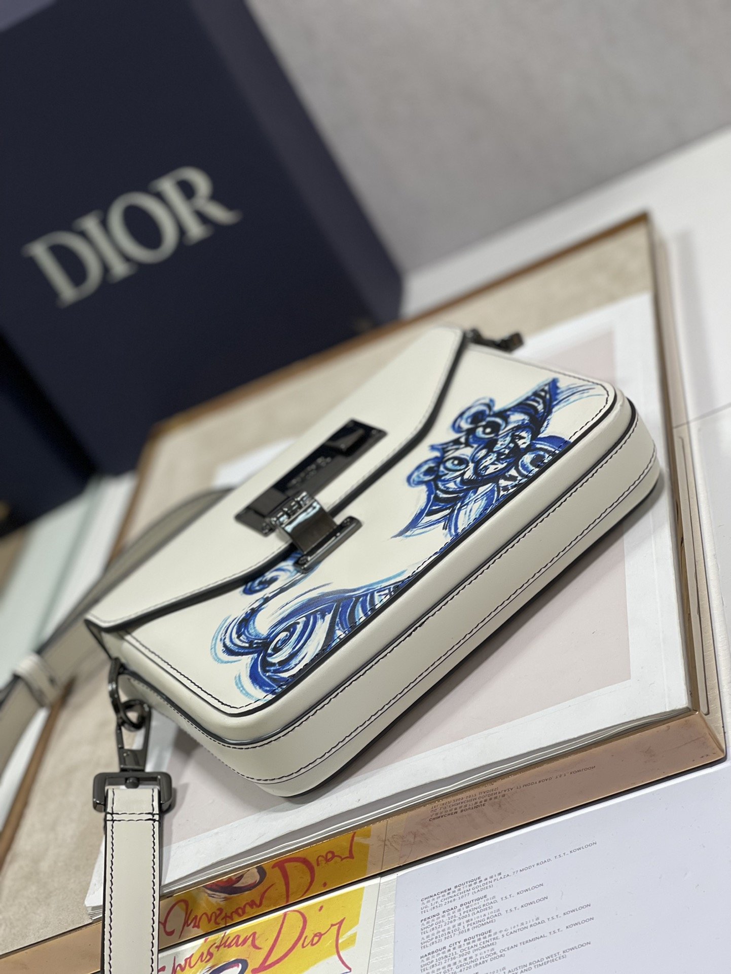 Christian Dior Lock Handbag White For Women 7.5in/19cm CD - Soul Replicas