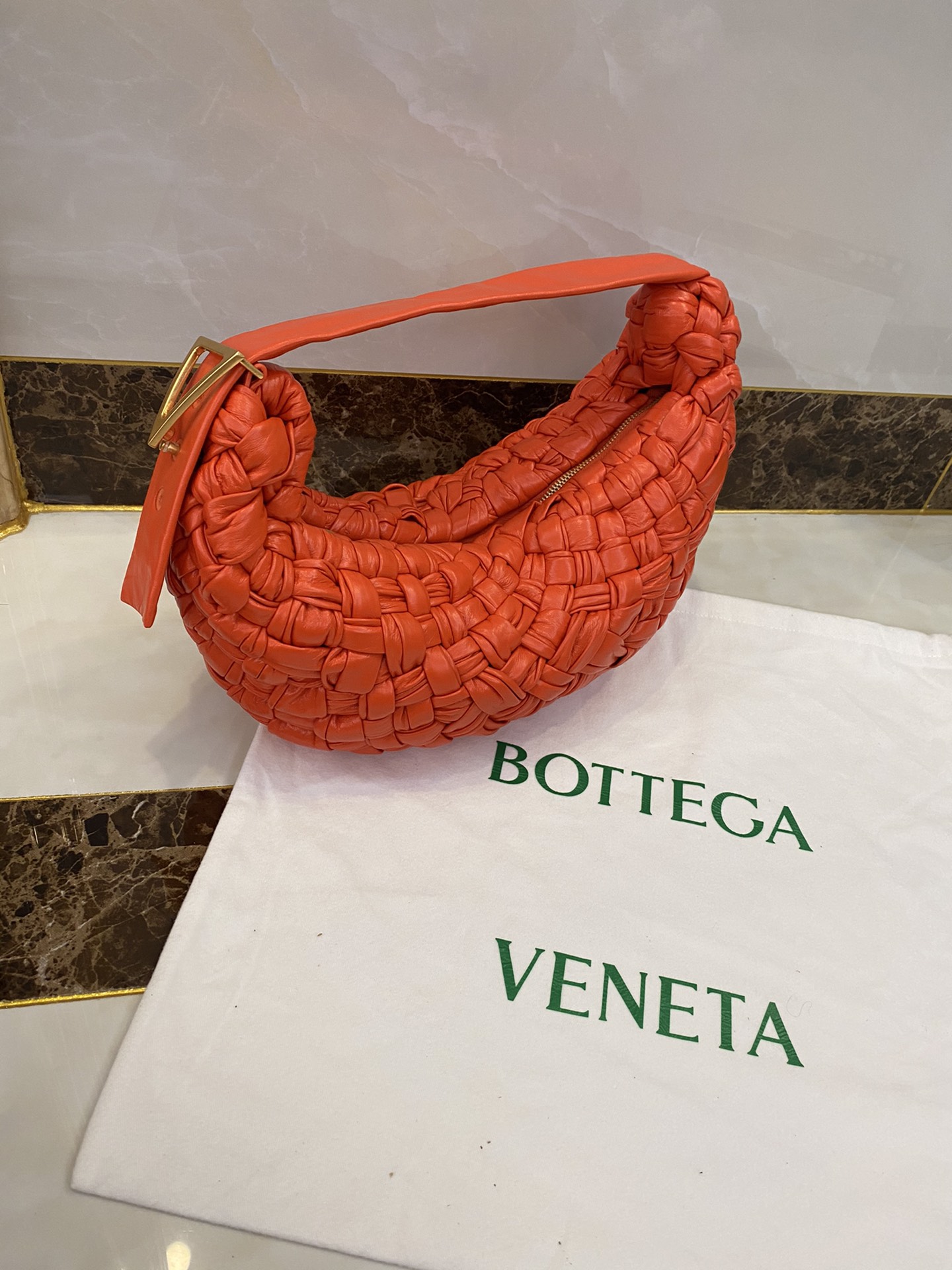 Bottega Veneta Banana Orange. For Women. Women-s Bags 13.9in/35.5cm 620917VCQ717566 - Soul Replicas