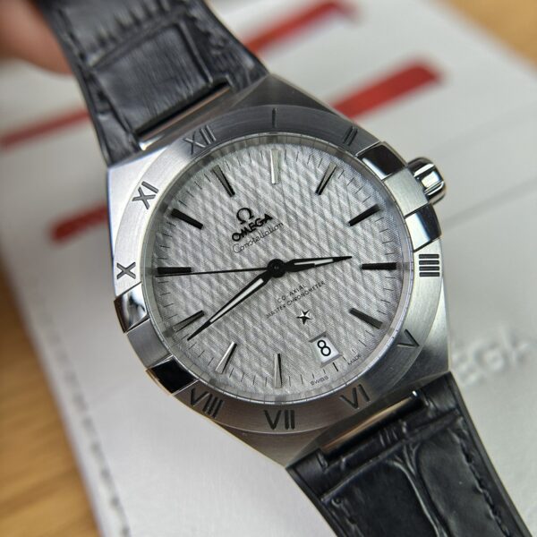 Omega Replica Watch Constellation White Dial Leather Strap 41mm - Soul Replicas