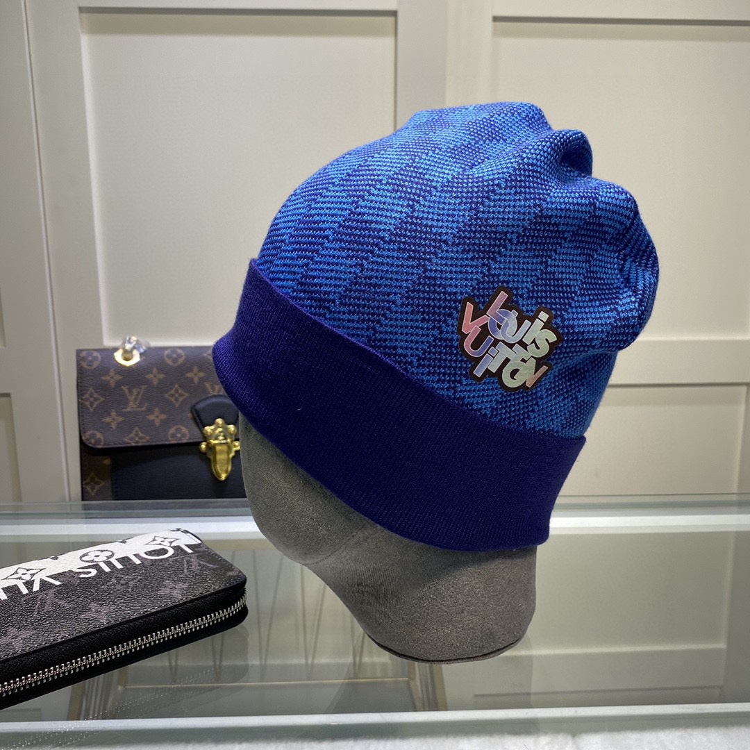 Louis Vuitton Beanie In Blue LV Headwear - Soul Replicas