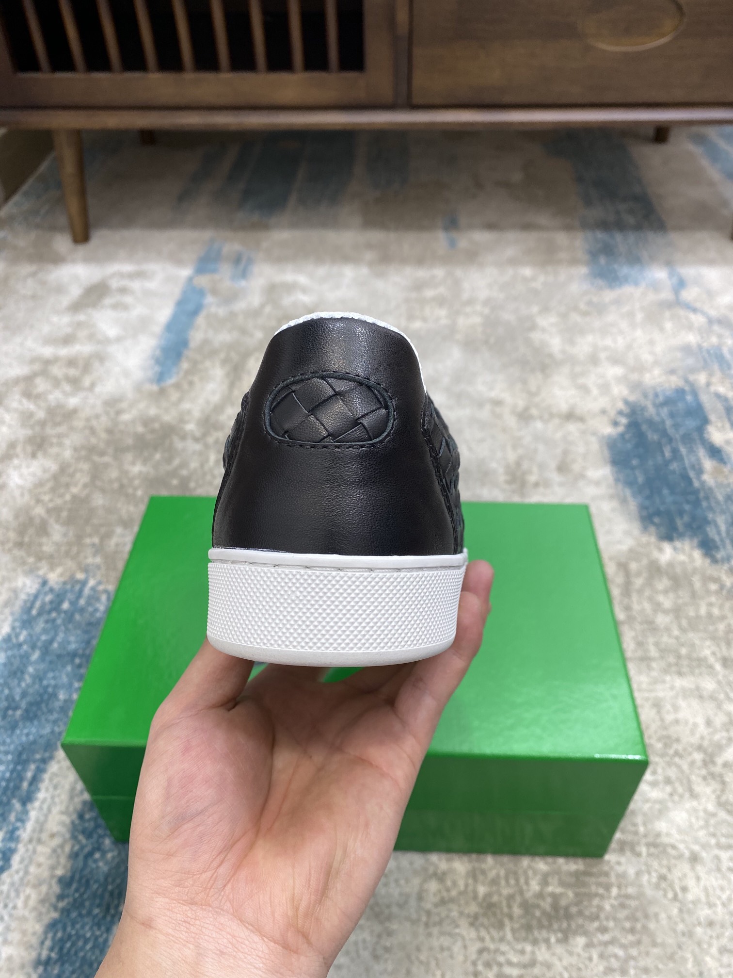 Bottega Veneta Men's With Wave Line Sneakers Black For Men - Soul Replicas