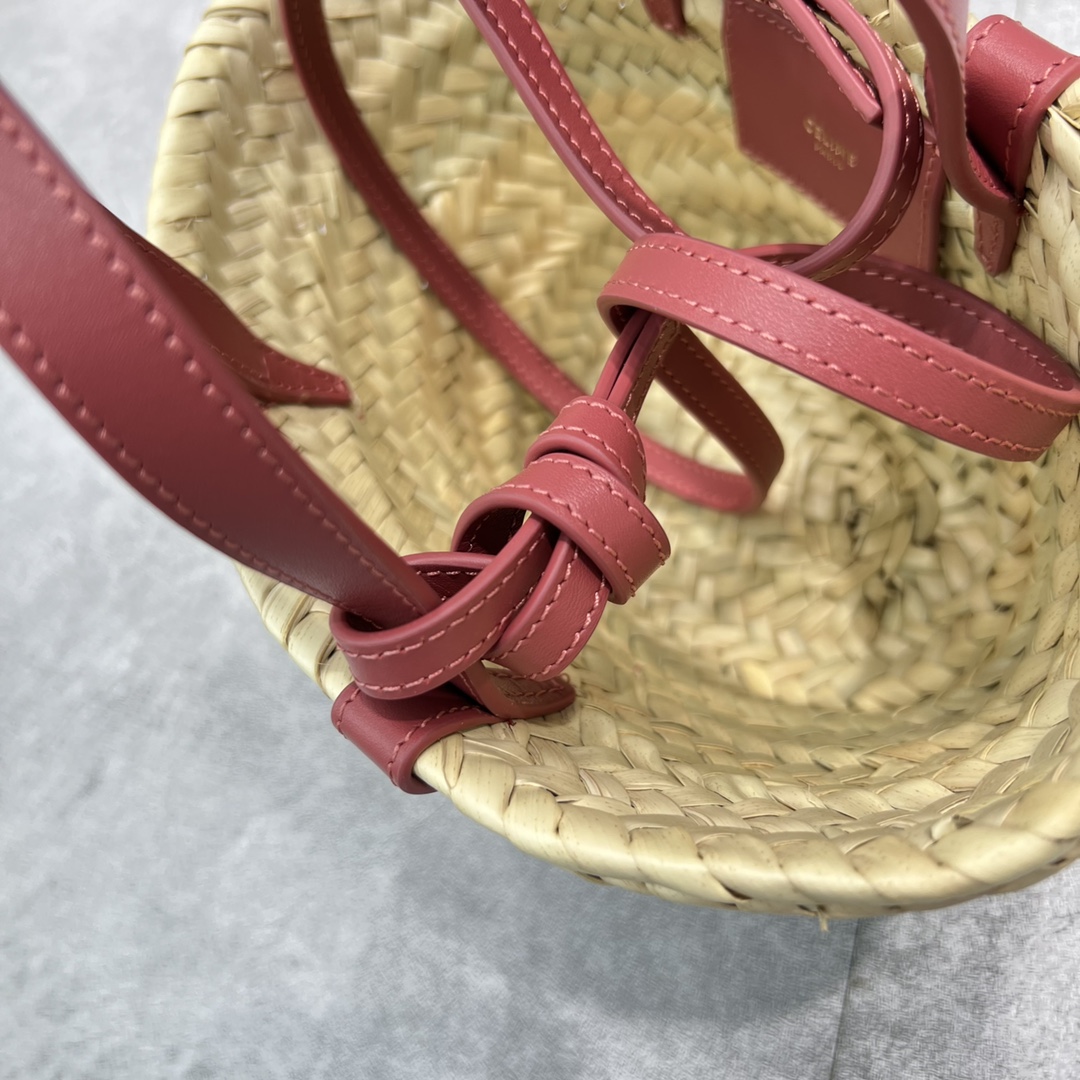 Celine Teen Triomphe Classic Pannier Tote Dark PiNike For Women 8in/20cm - Soul Replicas