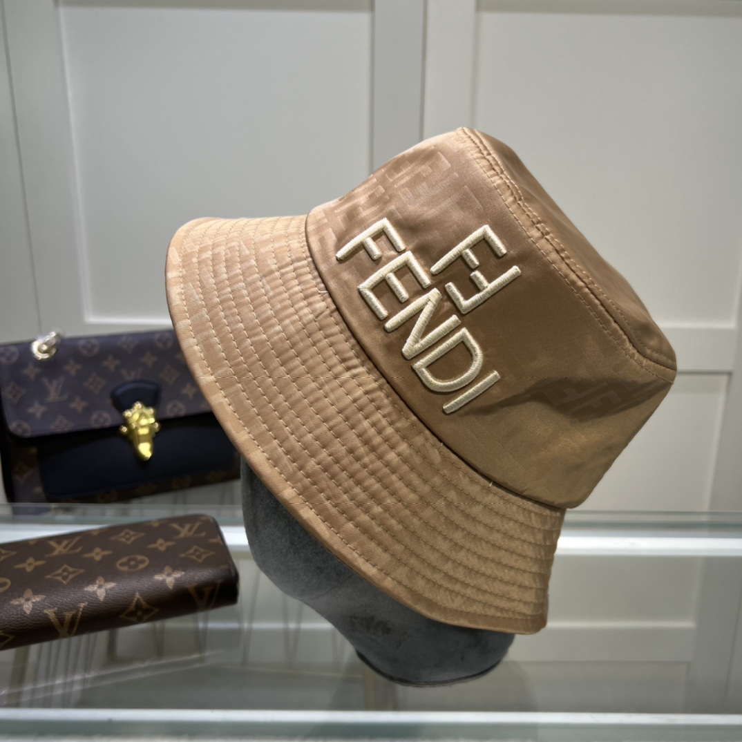 Fendi Denim Bucket Hat Brown Fendi Hat - Soul Replicas