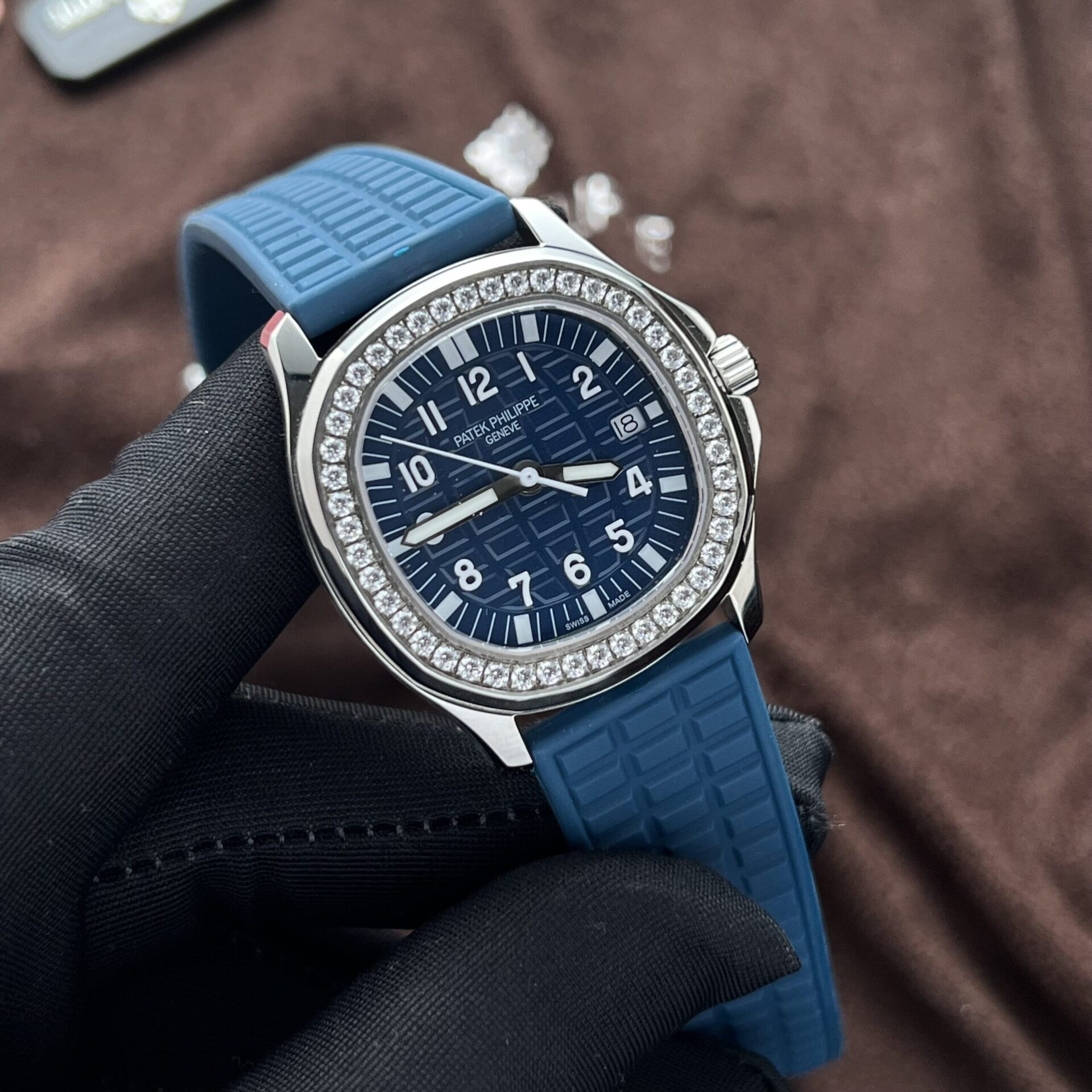 Patek Philippe Aquanaut 5067 Fake Watch Blue Dial Rubber Strap PPF Factory 35.6mm - Soul Replicas