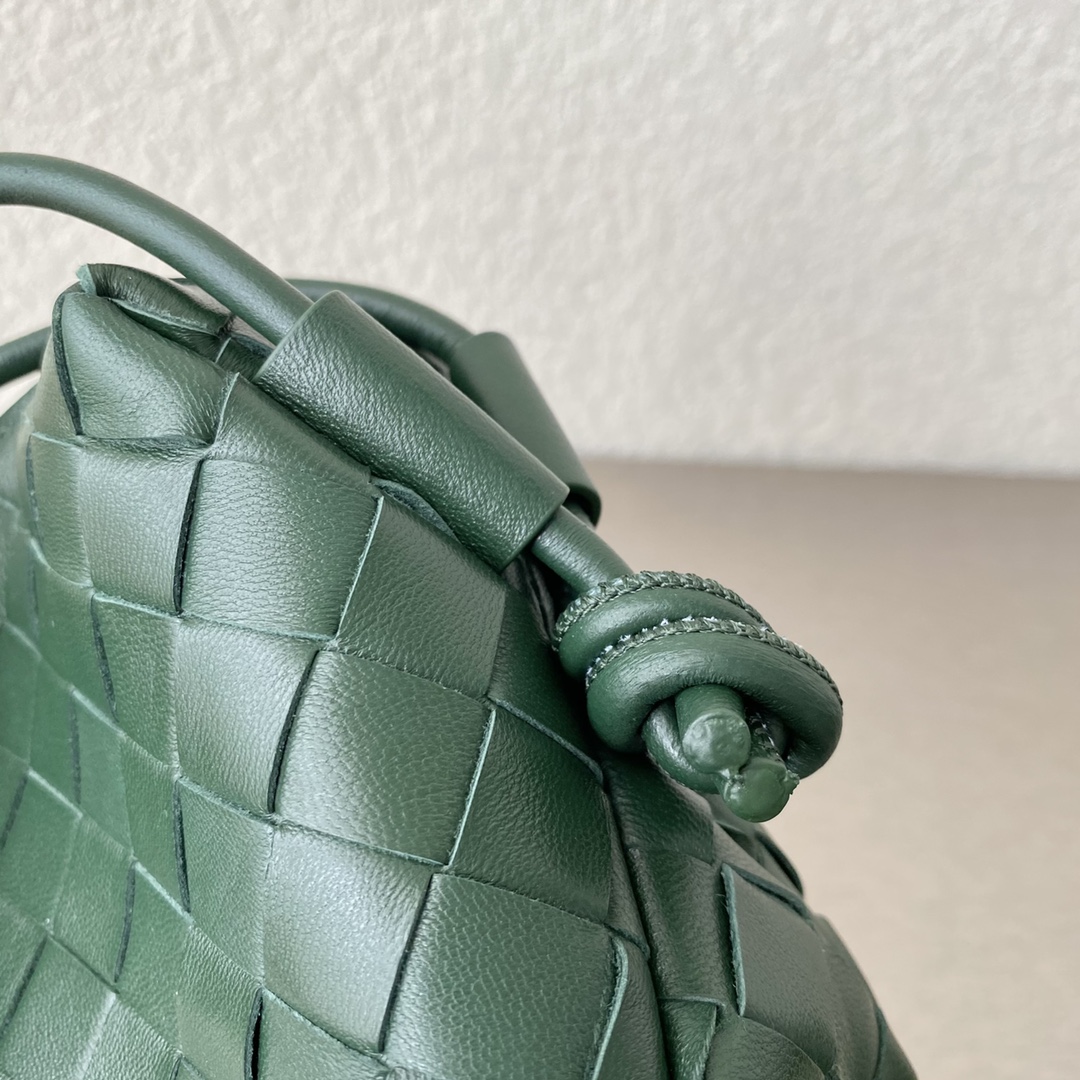 Bottega Veneta Mini Loop Camera Bag Dark Green. For Women. Women's Bags 6.7in/17cm - Soul Replicas