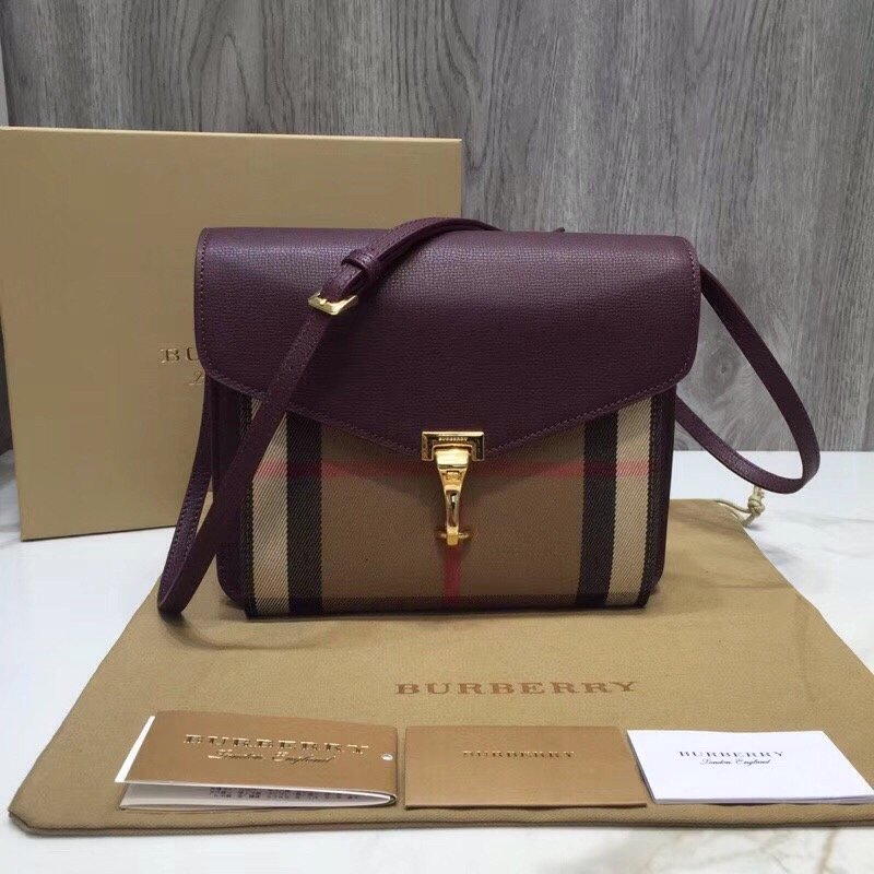 Burberry Small Vintage Check And Crossbody Bag Brown For Women. Women-s Bags 9in/24cm - Soul Replicas