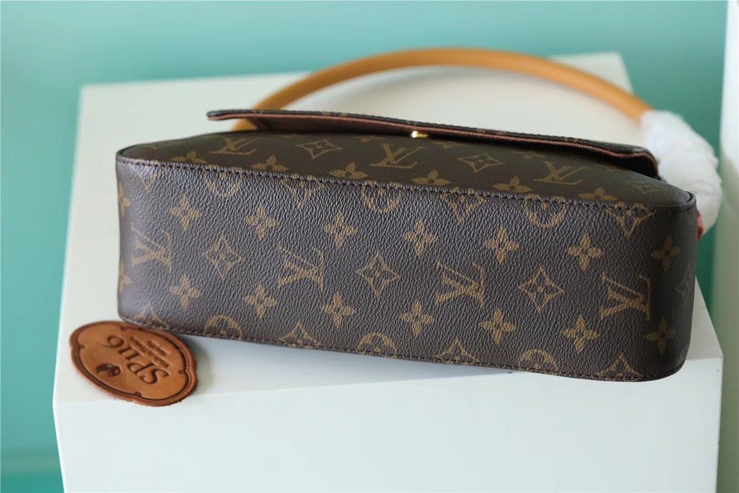 Louis Vuitton Mini Looping Flap Shoulder Bag Monogram For Women 9.4in/24cm Brown LV M51147 - Soul Replicas