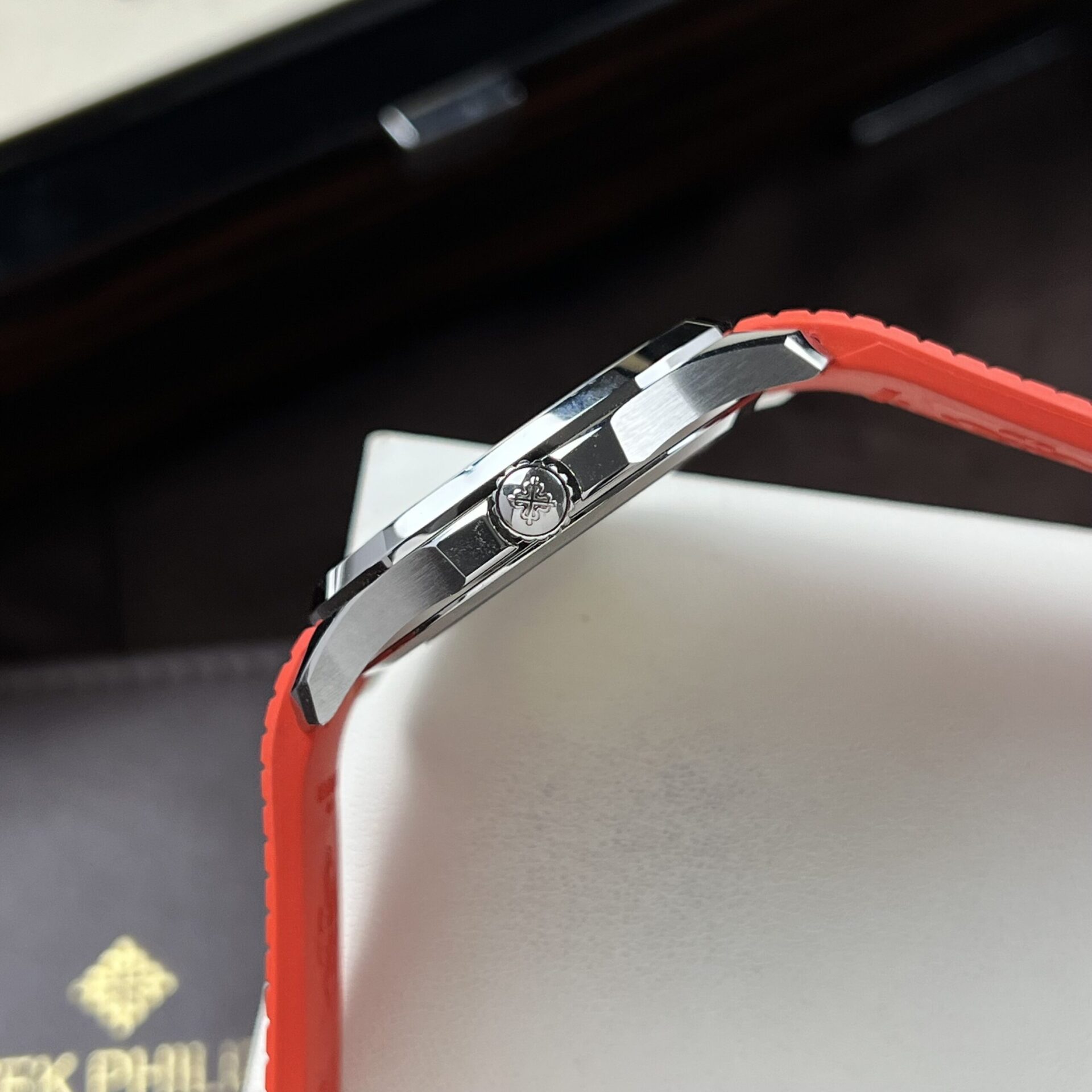 Patek Philippe Replica Watch Aquanaut 5167A Red Rubber Strap 3K Factory 40mm - Soul Replicas