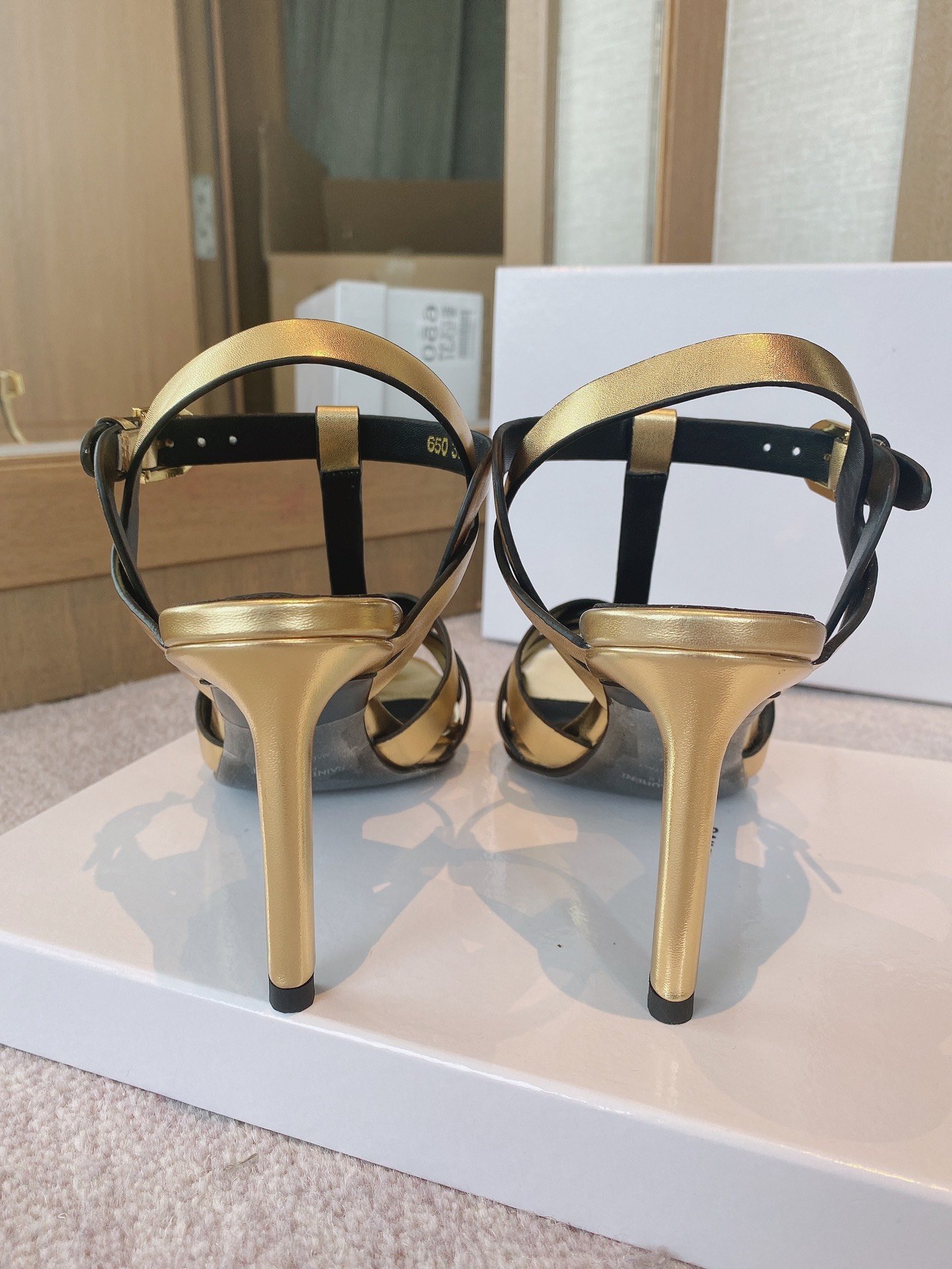 Yves Saint Laurent Women's Tribute Sandals Gold For Women YSL - Soul Replicas