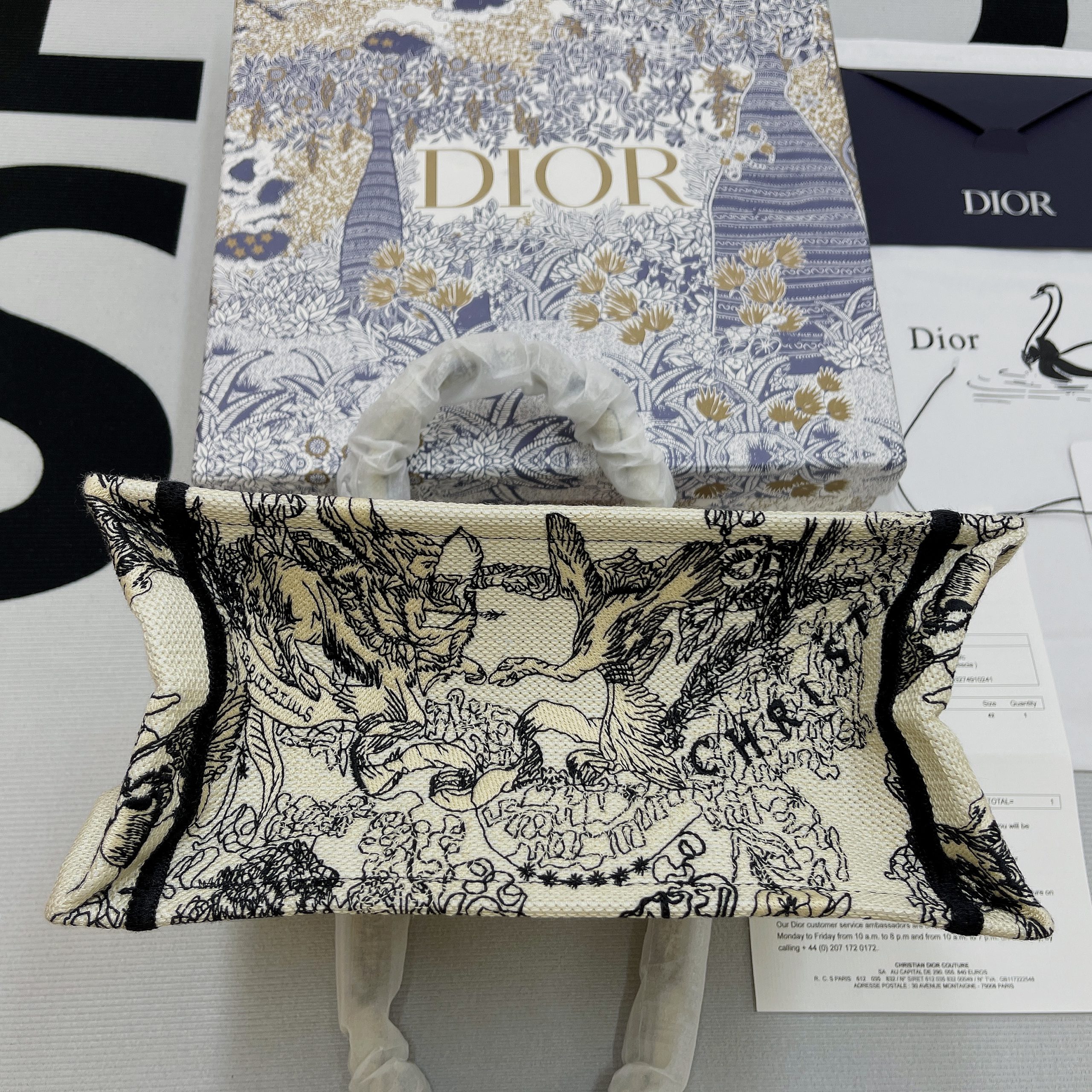 Christian Dior Small Dior Book Tote Blue. For Women. Women's Handbags 26.5cm/10.5in CD M1265ZRGO_M928 - Soul Replicas