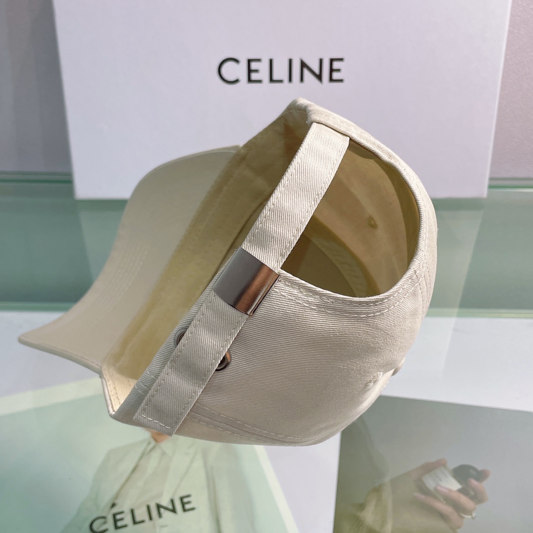 Celine Baseball Cap In Cotton Beige - Soul Replicas