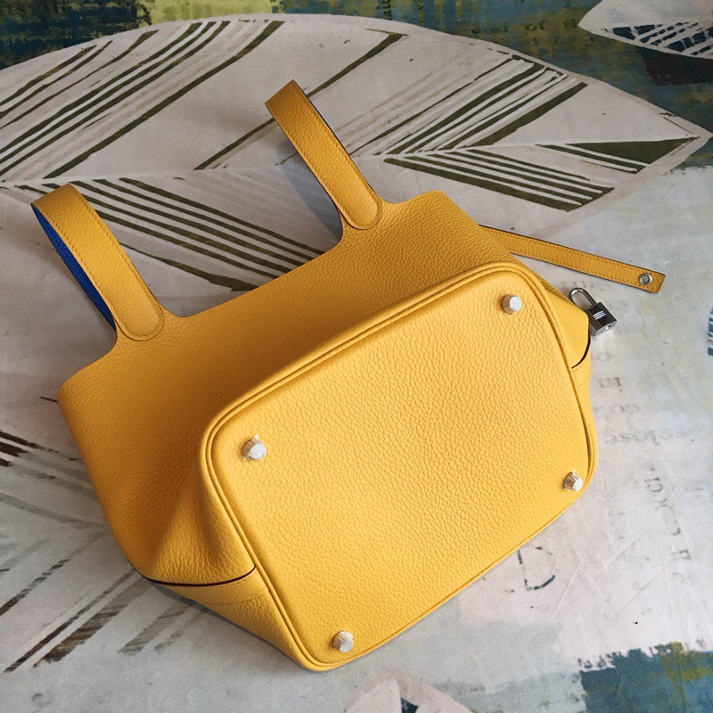 Hermes Picotin Lock 18 Yellow Clemence Palladium Hardware For Women 7.5in/19cm - Soul Replicas