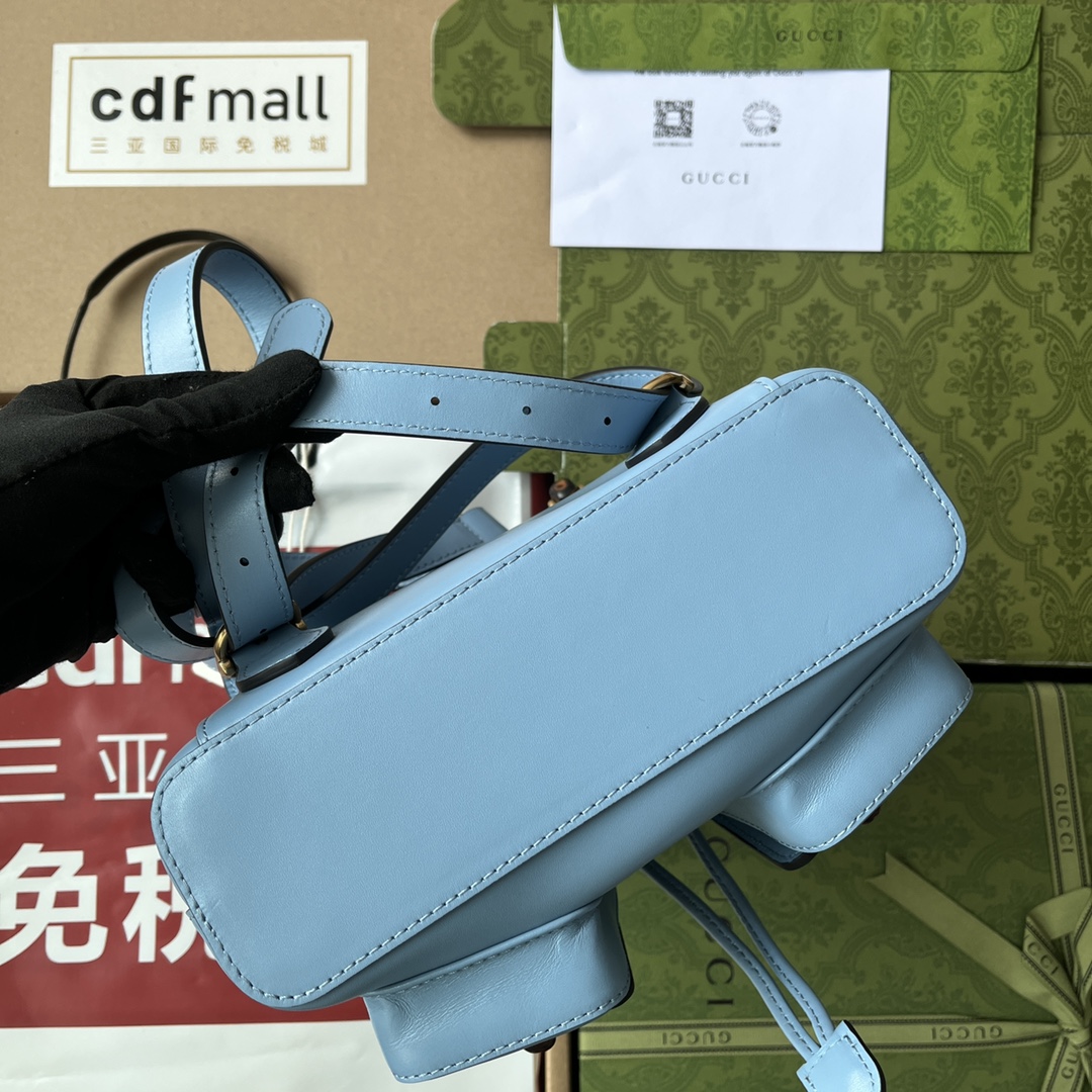 Gucci Bamboo Small Backpack Blue For Women. Women-s Bags 8.6in/22cm Gucci ‎‎702101 UZY0T 4338 - Soul Replicas