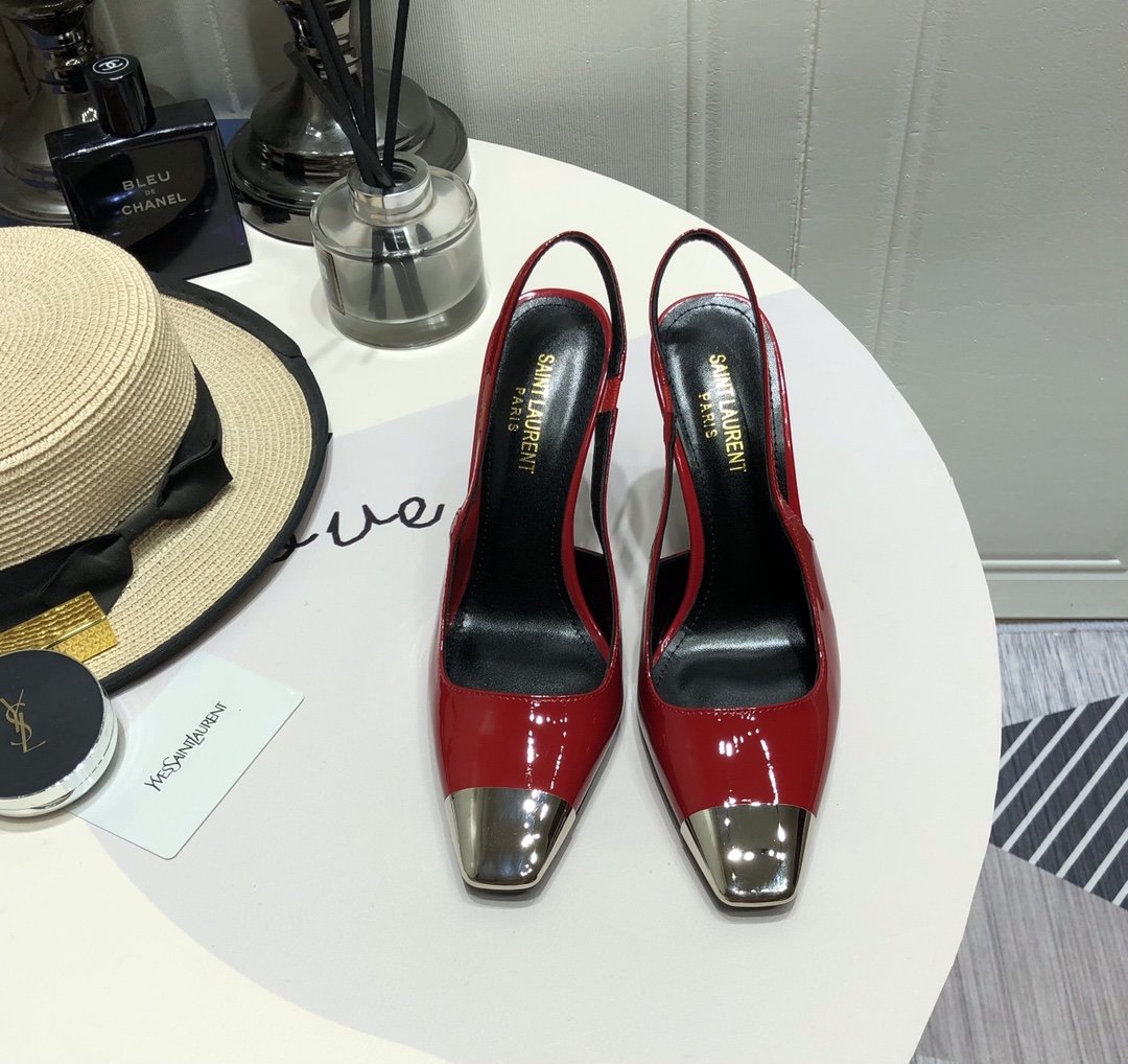 Yves Saint Laurent Women's Blade Slingback Pumps Red For Women YSL - Soul Replicas