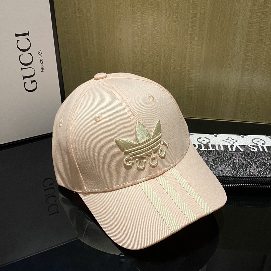 Gucci x Adidas Baseball Hat Pink Gucci Hat - Soul Replicas