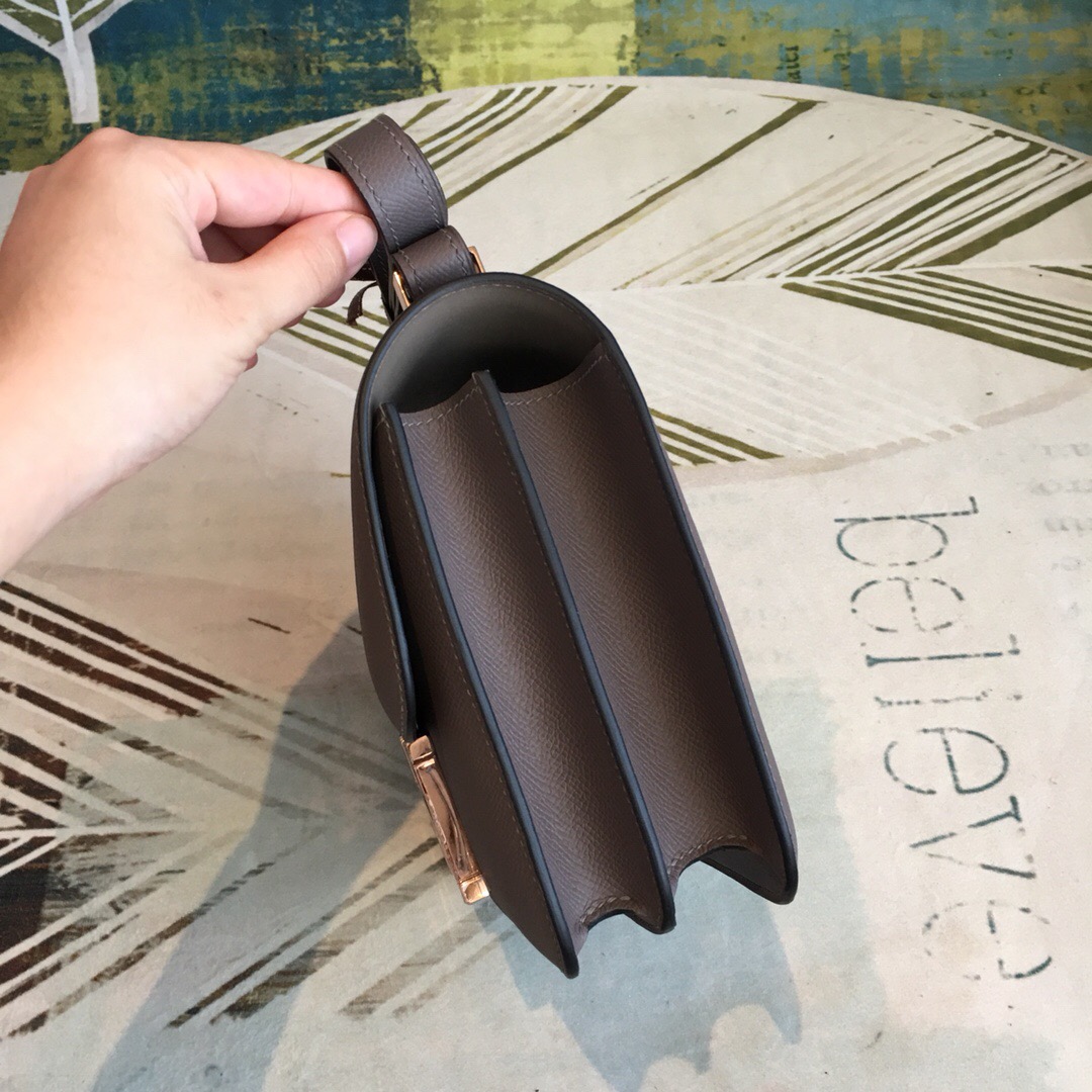 Hermes Constance Grey For Women Silver Toned Hardware 7.4in/19cm - Soul Replicas