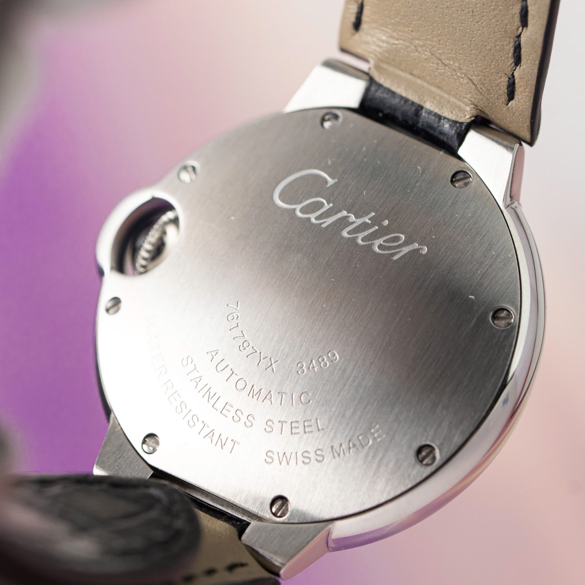 Cartier Ballon Bleu Replica 1:1 Watch White Dial Leather Strap 36mm - Soul Replicas