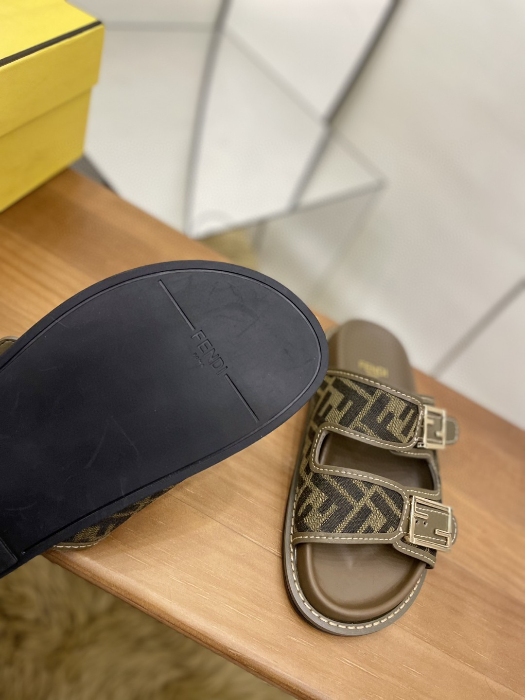 Fendi Feel Slides Brown For Women - Soul Replicas