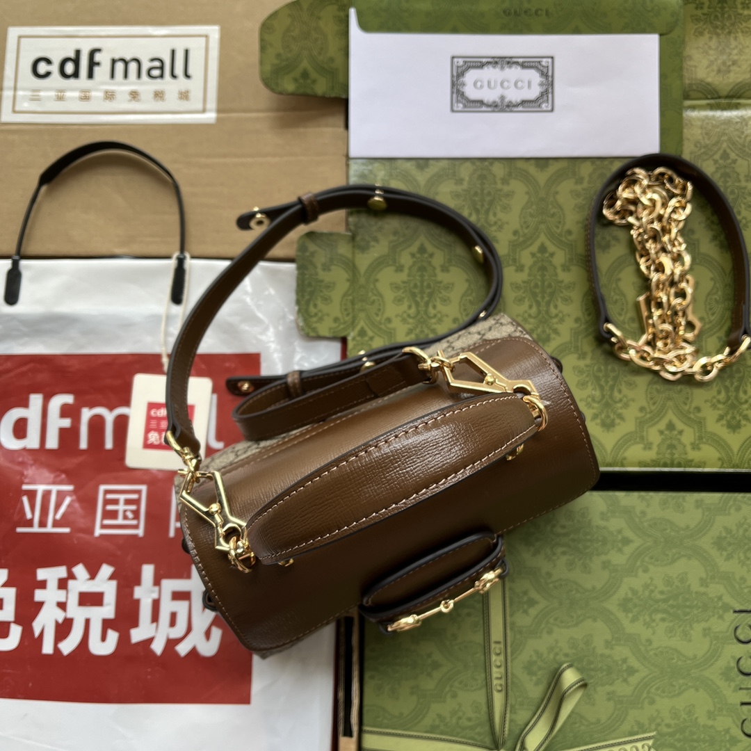 Gucci Ophidia Gucci Horsebit 1955 Mini Bag Light Brown And Beige For Women. Women-s Bags 8.6in/22cm Gucci 703848 9AAAJ 8563 - Soul Replicas