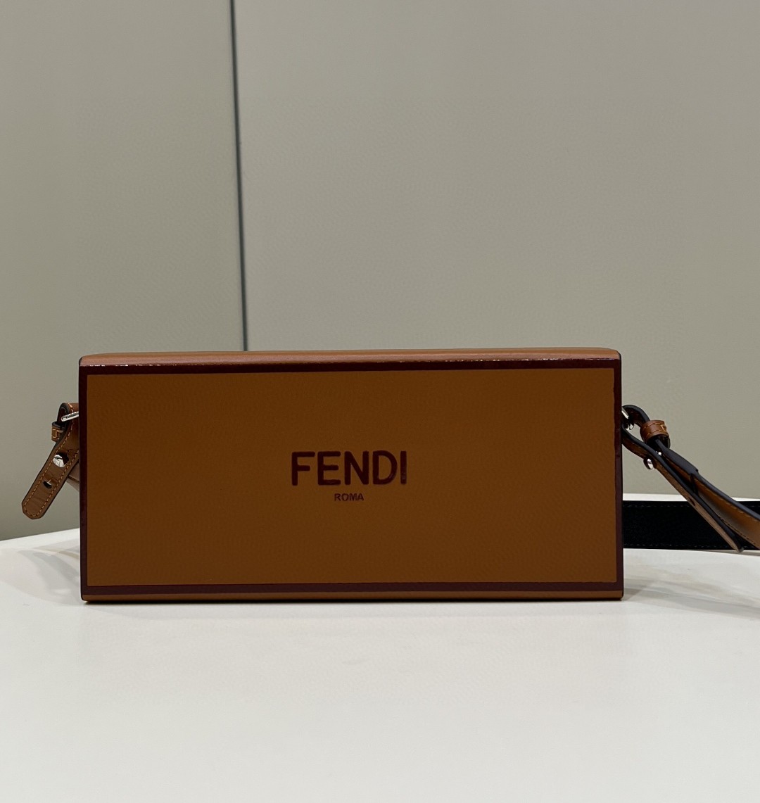 Fendi Horizontal Box Brown Bag For Woman 10.5cm/4in - Soul Replicas