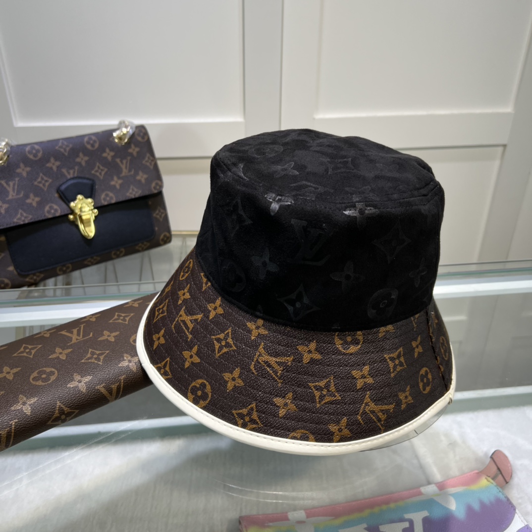 Louis Vuitton Illusion Denim Monogram Bucket Hat Black LV Hat - Soul Replicas