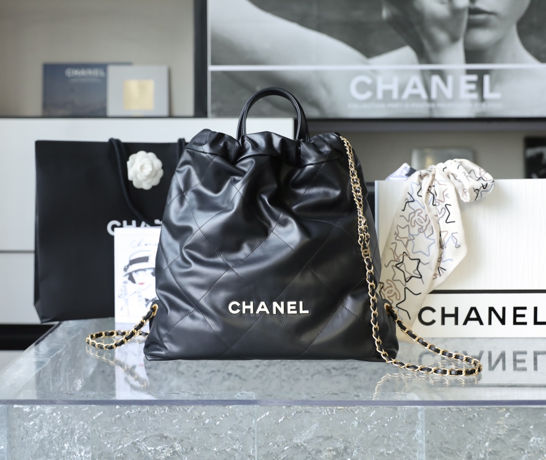ChanelLarge Chanel22 Backpack Black For Women. Women-s Bags 19.9in/51cm AS3313 B08037 NH627 - Soul Replicas