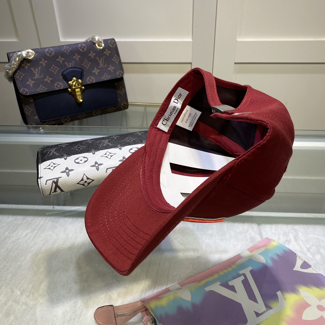 Christian Dior Jack Dior Baseball Cap In Red - Soul Replicas