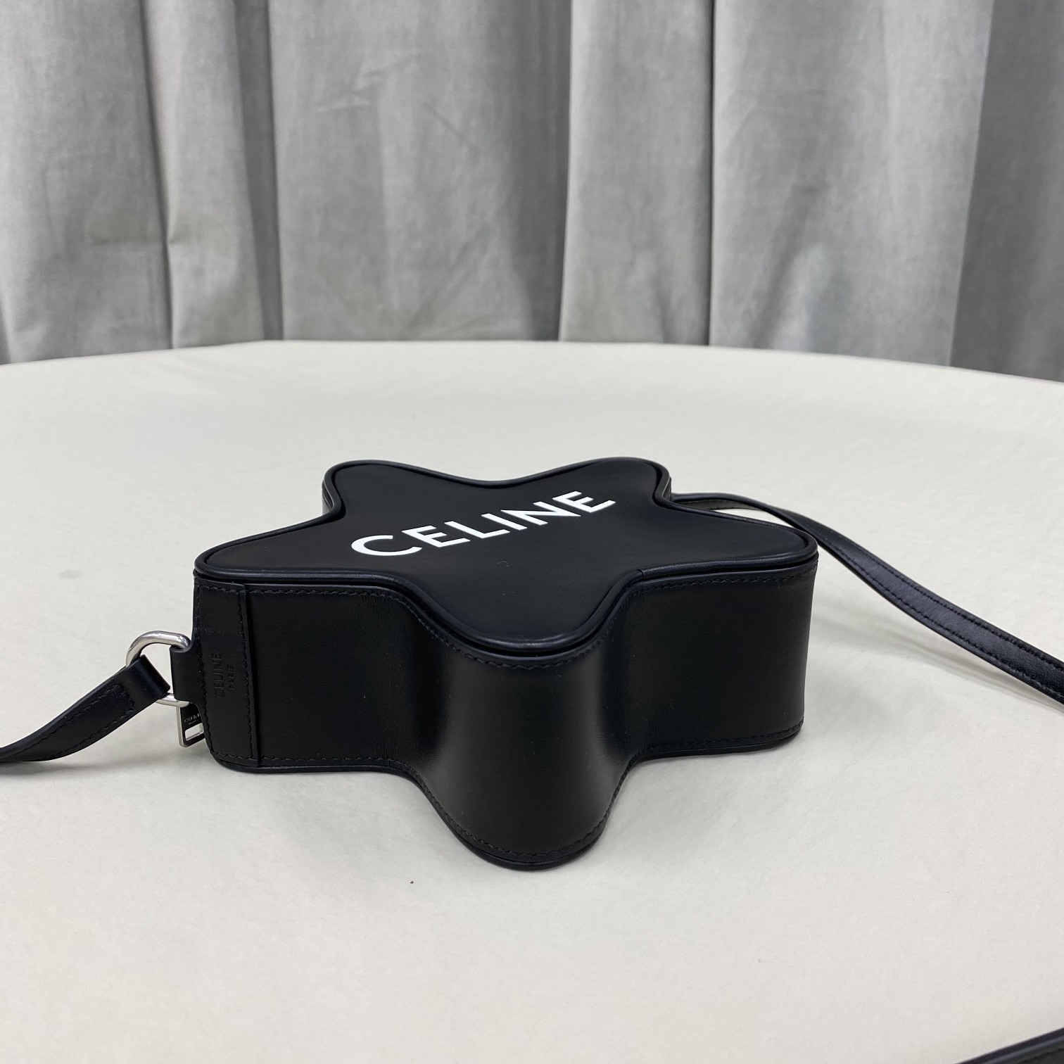 Celine Small Etoile With Celine Print Black For Women 7in/18cm 198763DW3.38SI - Soul Replicas