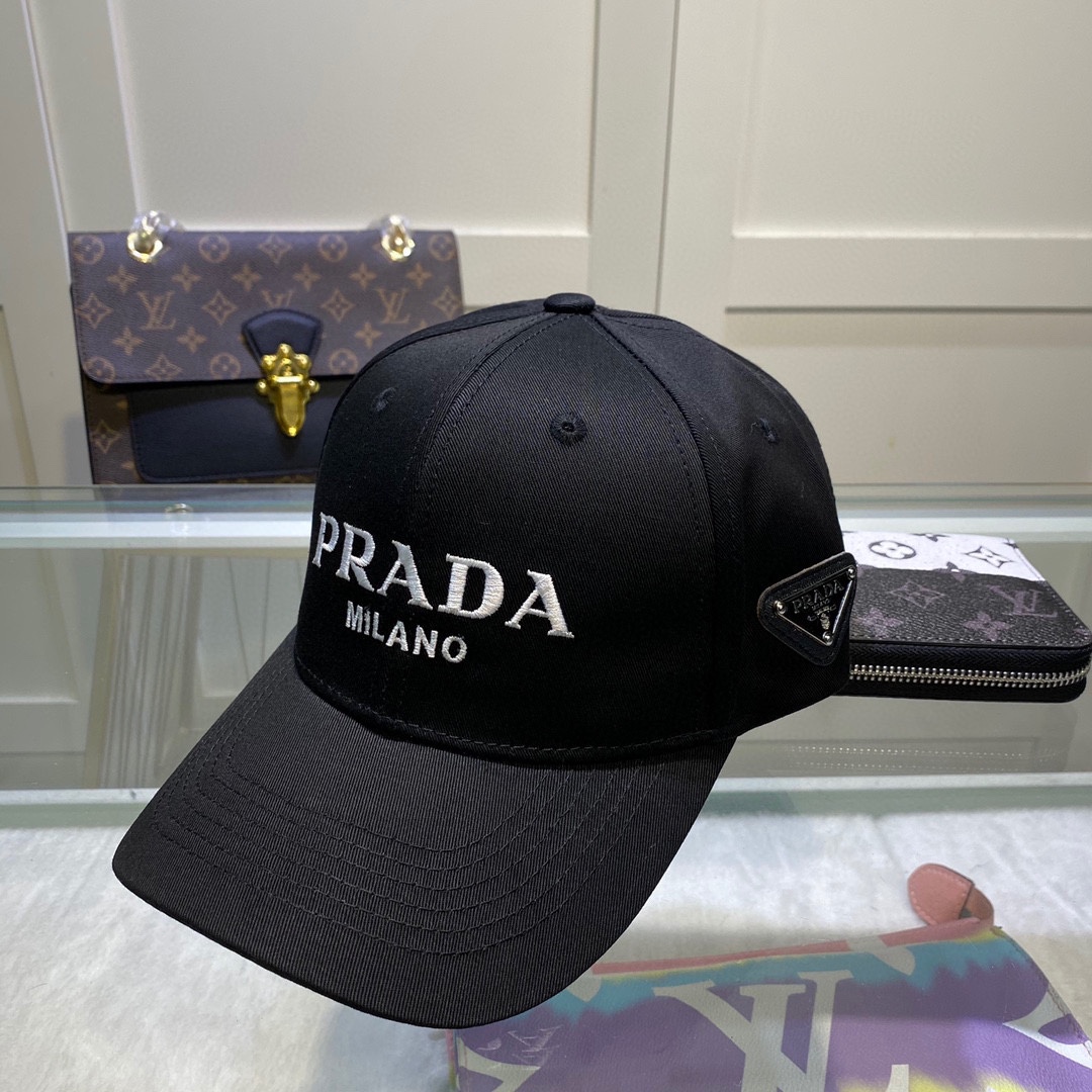 Prada Denim Baseball Cap Black Prada Cap - Soul Replicas