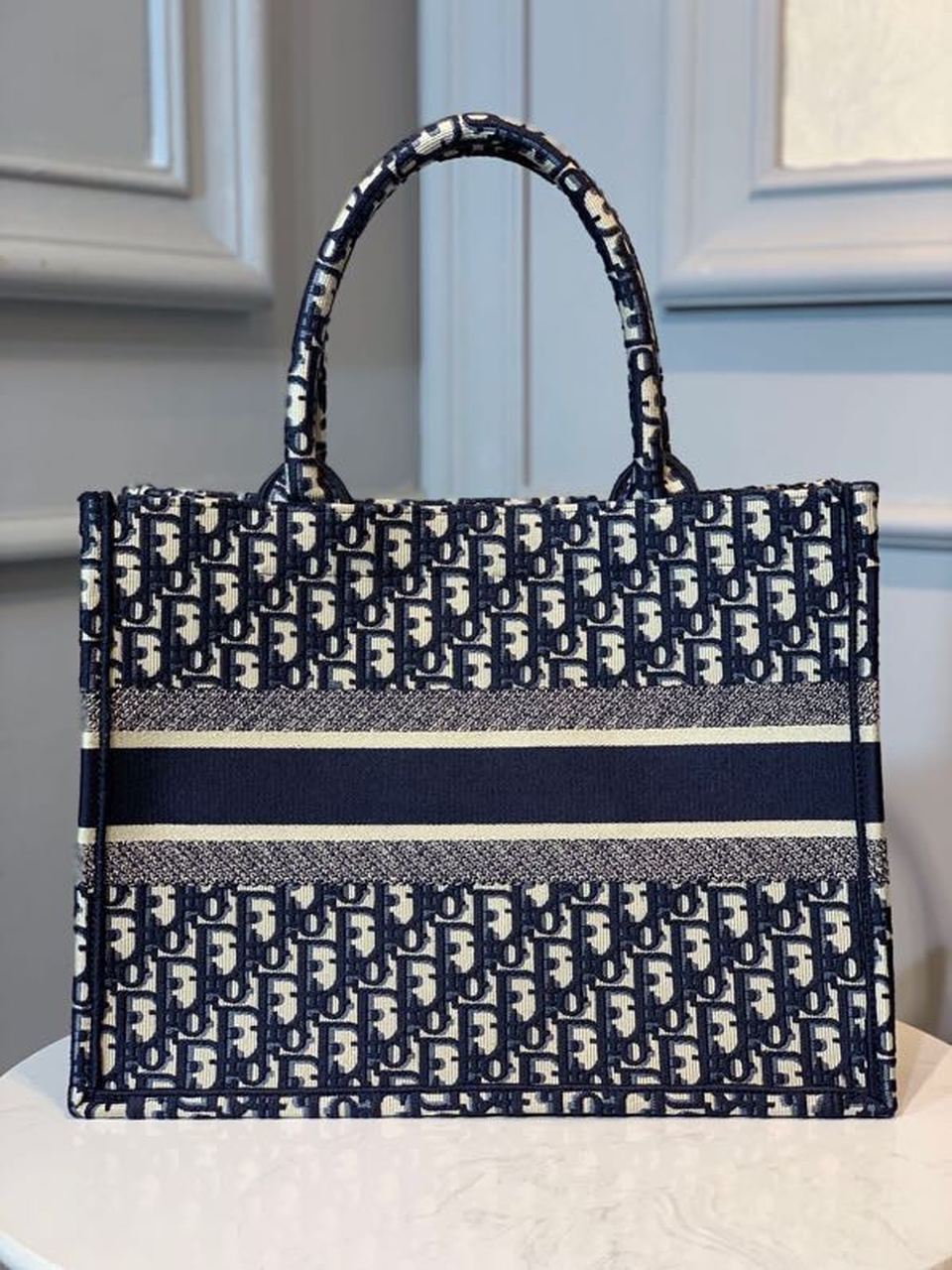 Christian Dior Medium Dior Book Tote Bag Blue By Maria Grazia Chiuri For Women 14in/36cm CD M1296ZRIW_M928 - Soul Replicas