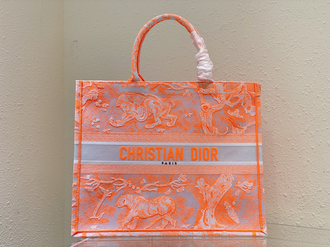 Christian Dior Large Dior Book Tote Orange. For Women. Women's Handbags 16.5in/42cm CD - Soul Replicas