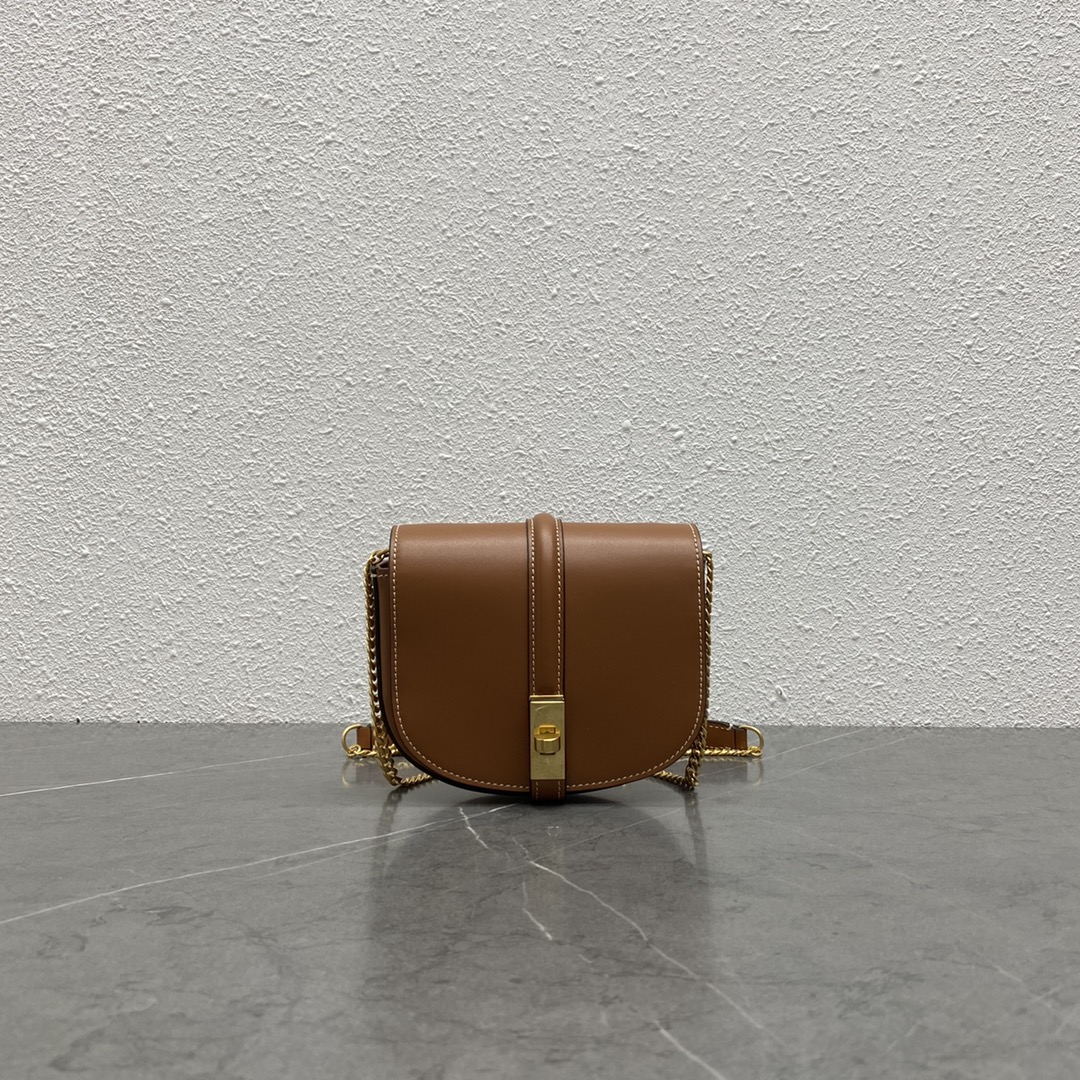 Celine Small 16 Wallet On Chain Tan For Women 6in/14cm 10G453CQ7.04LU - Soul Replicas