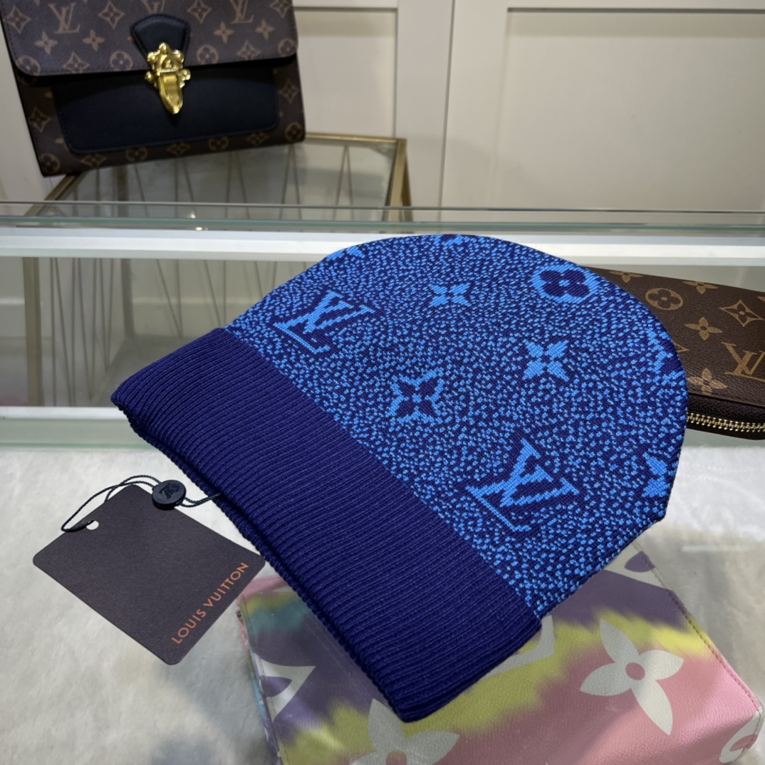 Louis Vuitton Beanie In Blue LV Headwear - Soul Replicas