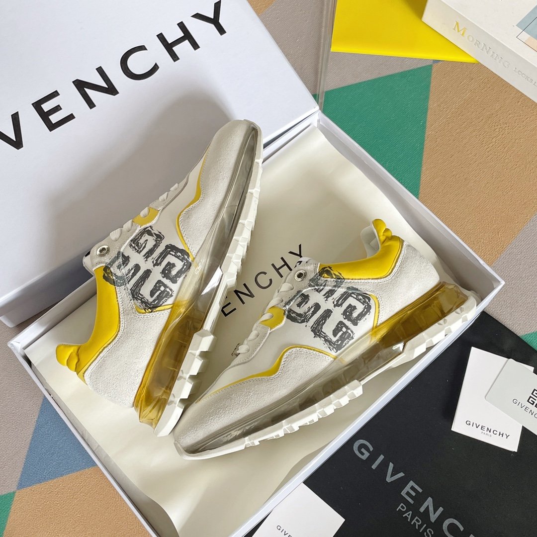 Givenchy Air Cushion Sneakers Yellow For Men GVC - Soul Replicas