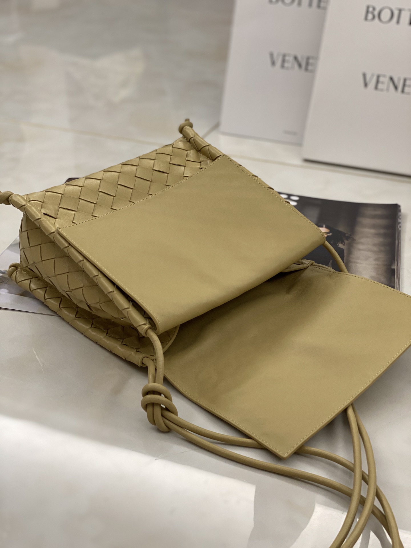 Bottega Veneta Backpack Beige. For Women. Women-s Bags 8.9in/22.5cm - Soul Replicas