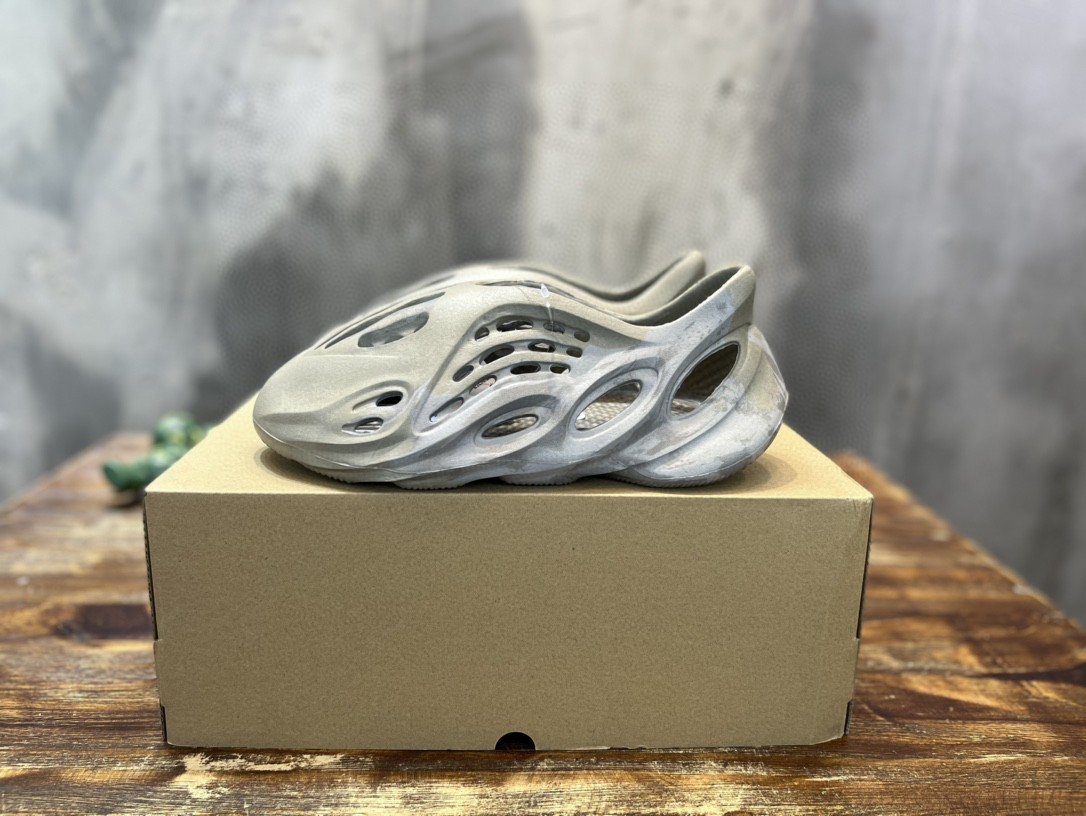 Adidas YZ Foam Runner Stone Sage Mix White Brown For Women GX4472 - Soul Replicas