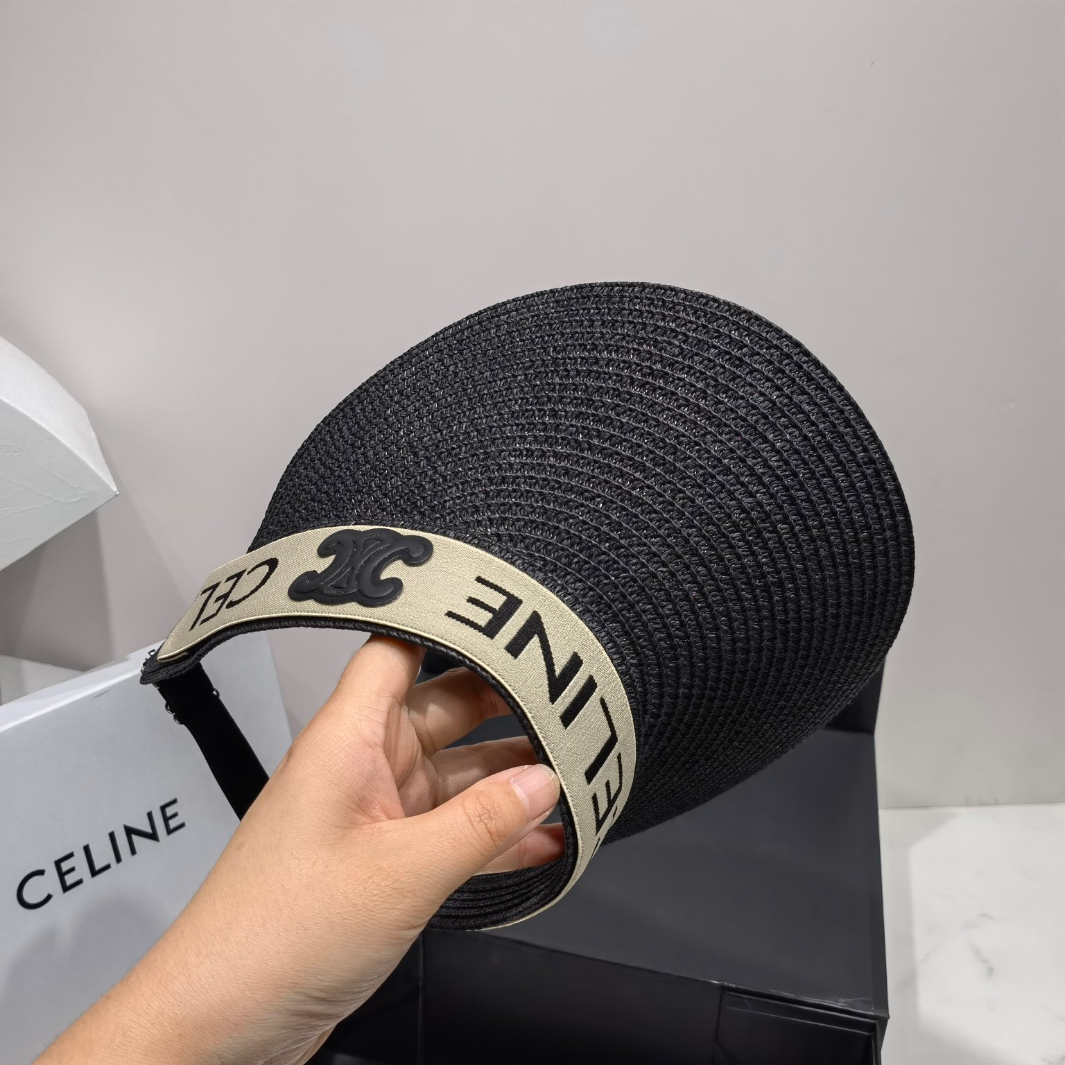 Celine Sedge Summer Hat Black Celine Hat - Soul Replicas