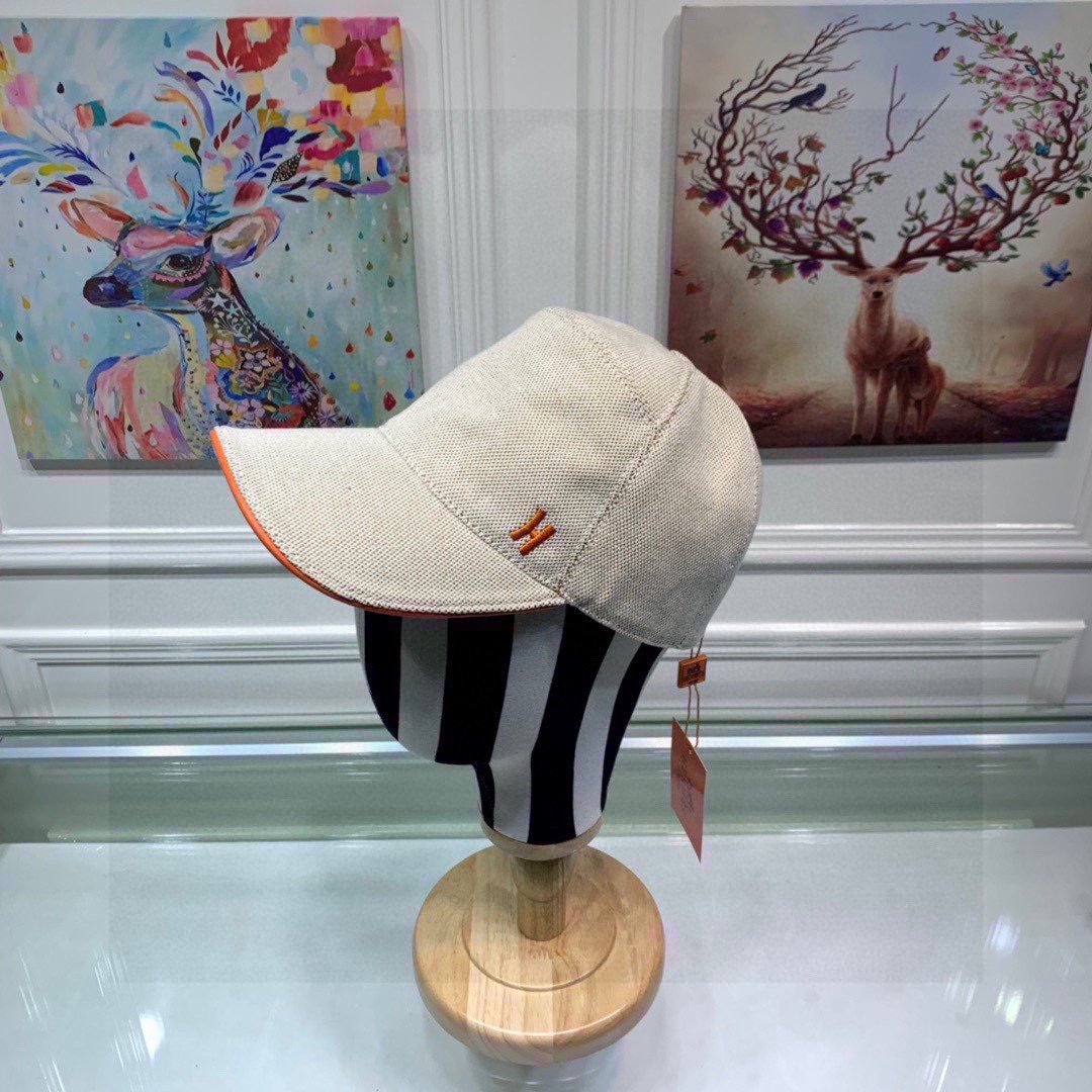 Hermes Davis H Primavera Cap Beige Hermes Cap - Soul Replicas