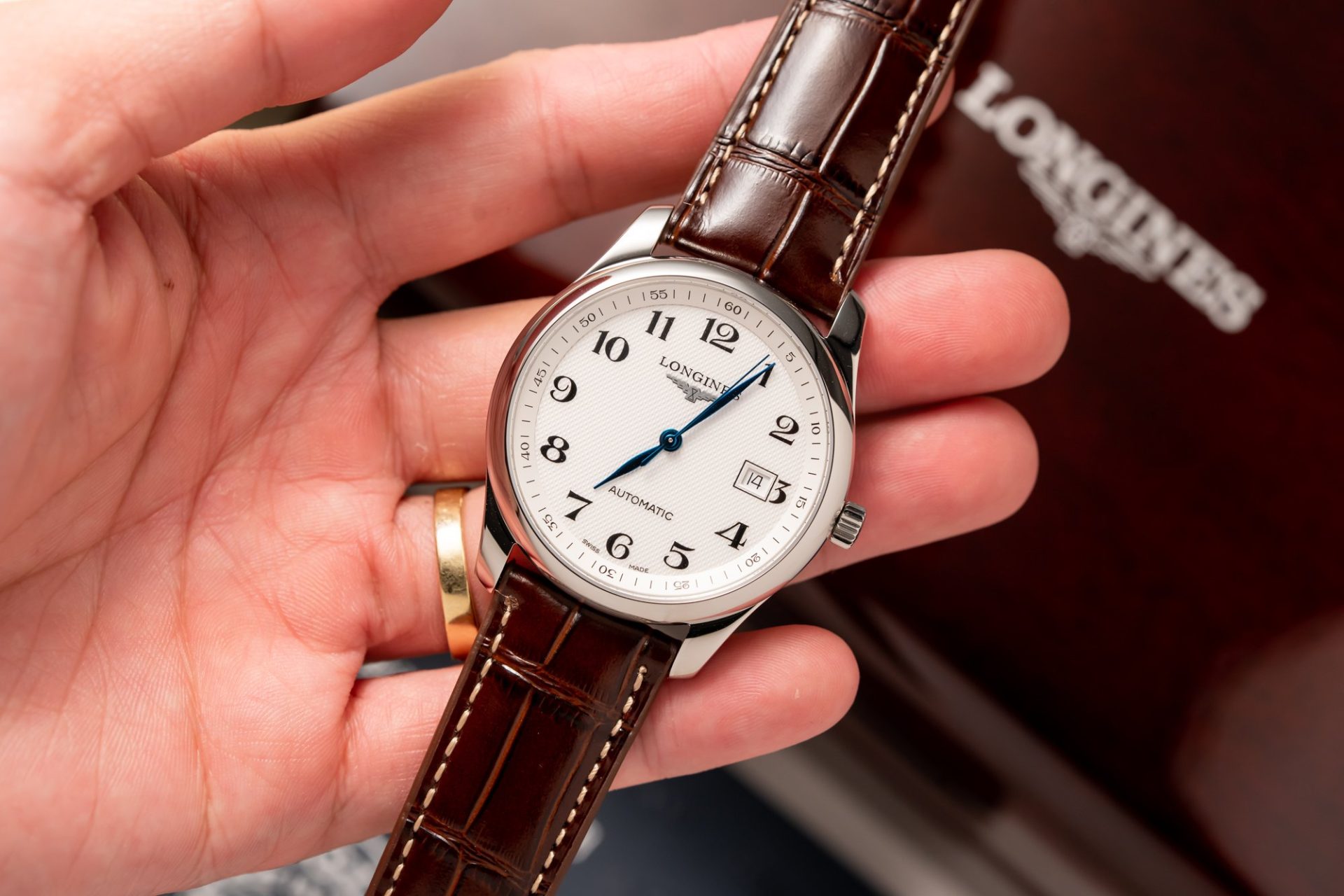 Longines Replica Watches Master Collection L2.628.5.78.7 White Dial Leather Strap 38.5mm - Soul Replicas