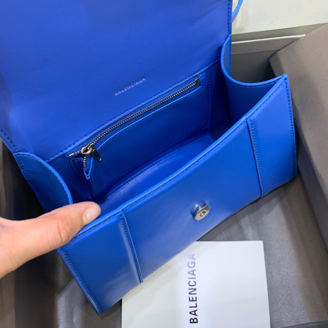 Balenciaga Hourglass Small Handbag In Dark Blue. For Women. Women-s Bags 9in/23cm - Soul Replicas