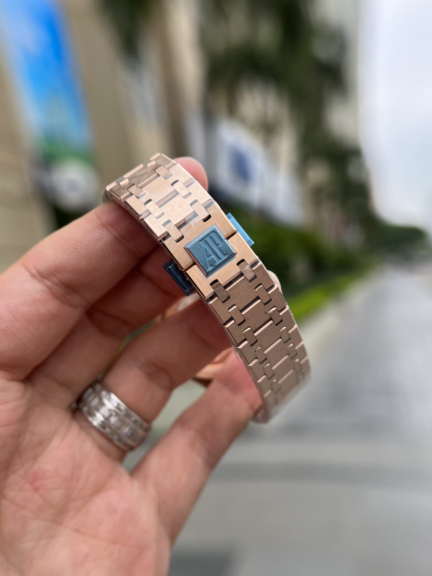 Audemars Piguet Fake Watch Royal Oak Rose Gold White Dial 34mm - Soul Replicas