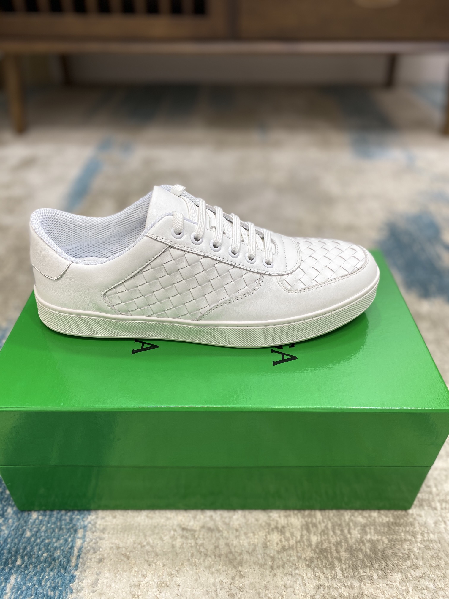 Bottega Veneta Men's With Wave Line Sneakers White For Men - Soul Replicas