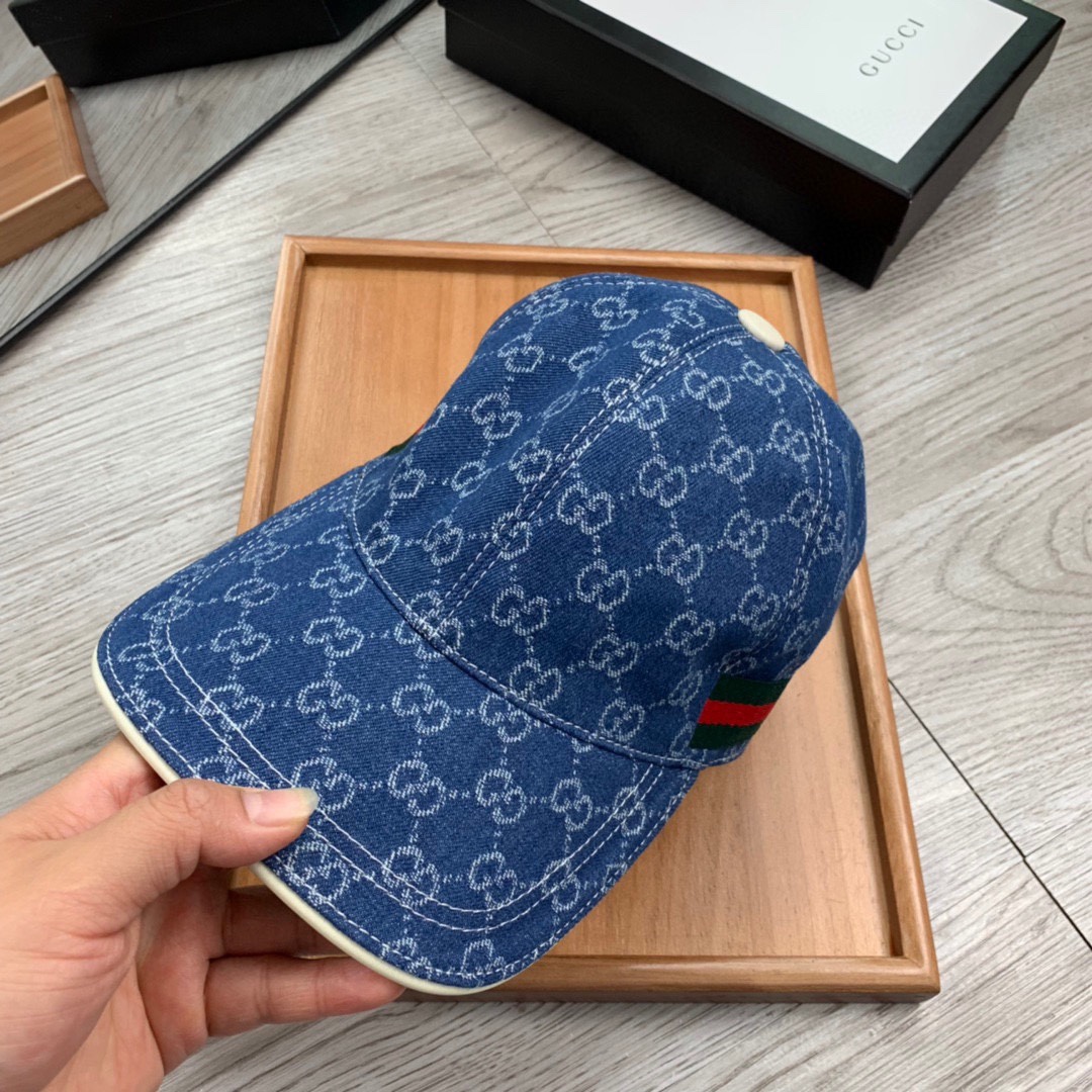 Gucci Canvas Baseball Cap Blue - Soul Replicas