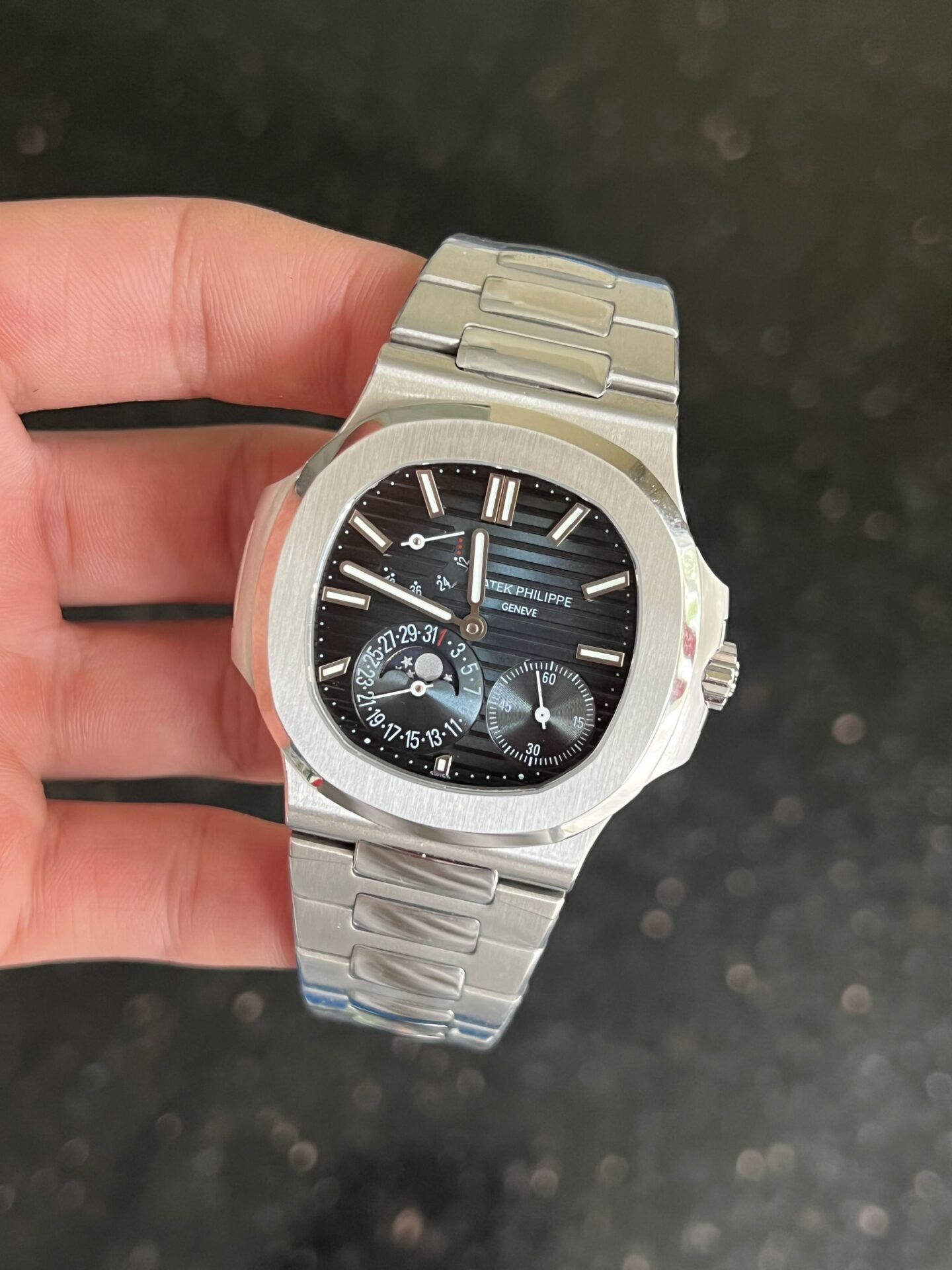 Patek Philippe Replica 1:1 Watch Nautilus 5712 Blue Black Dial GRF 40mm - Soul Replicas