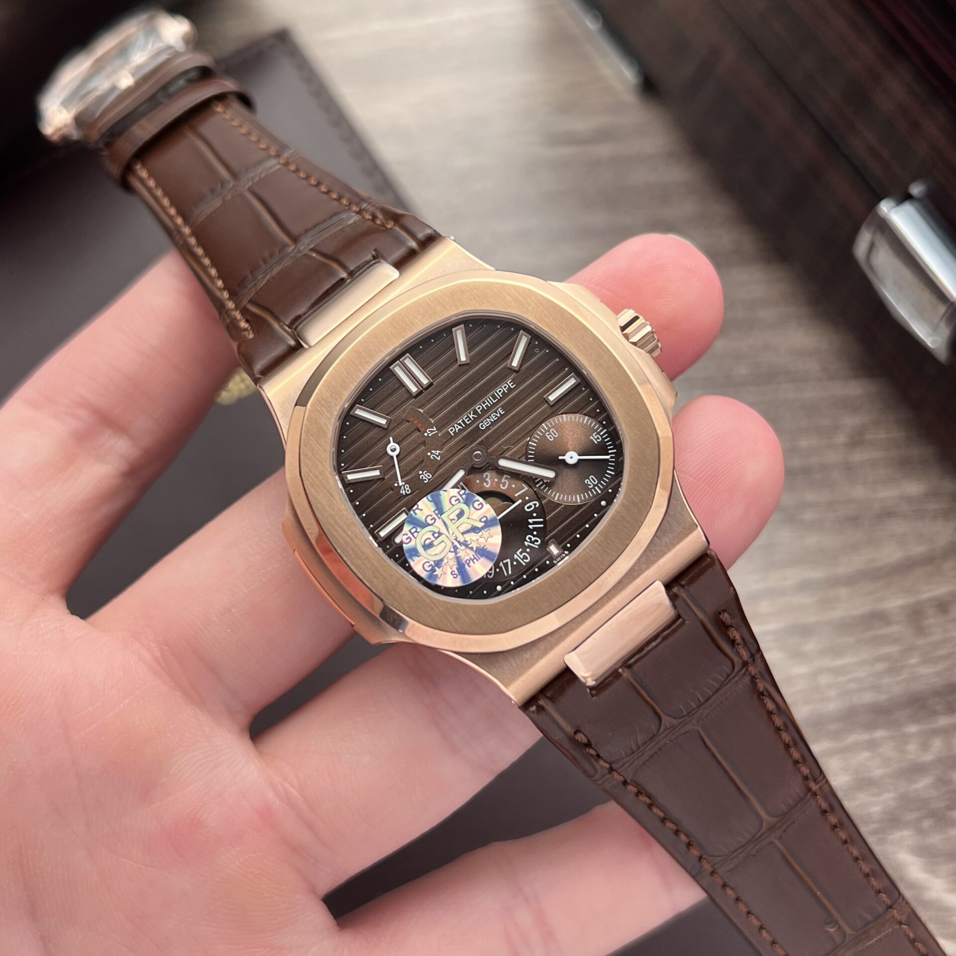 Patek Philippe Nautilus 5712 Replica 11 Watch Chocolate Dial GR Factory 40mm - Soul Replicas