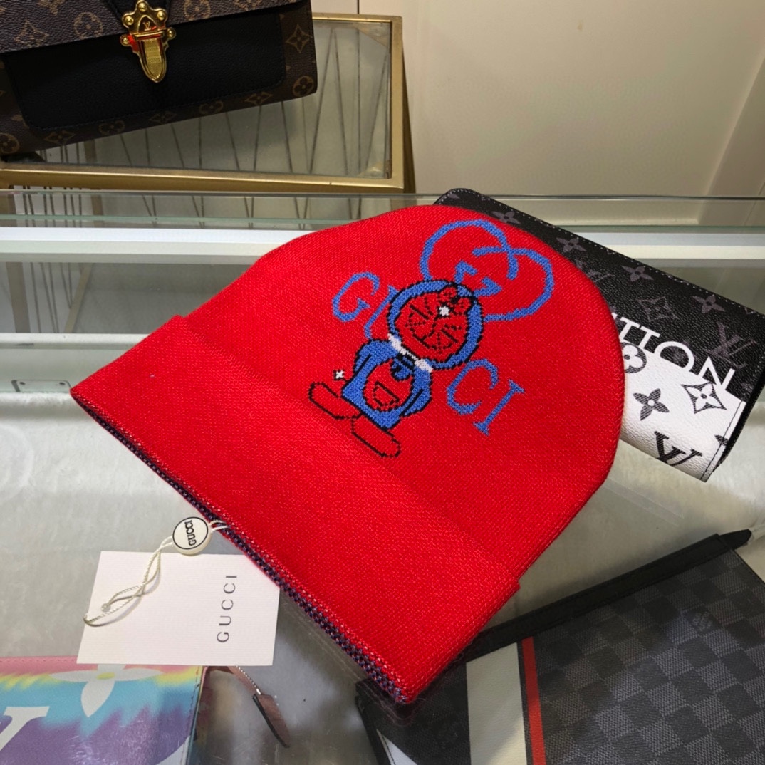 Gucci Beanie Cashmere In Red - Soul Replicas
