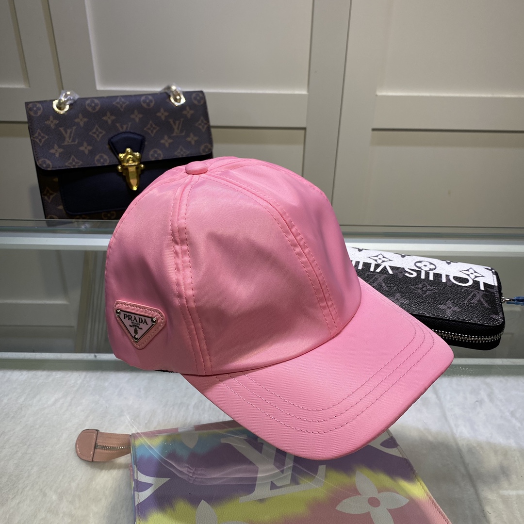 Prada Drill Baseball Cap Pink Prada Cap - Soul Replicas