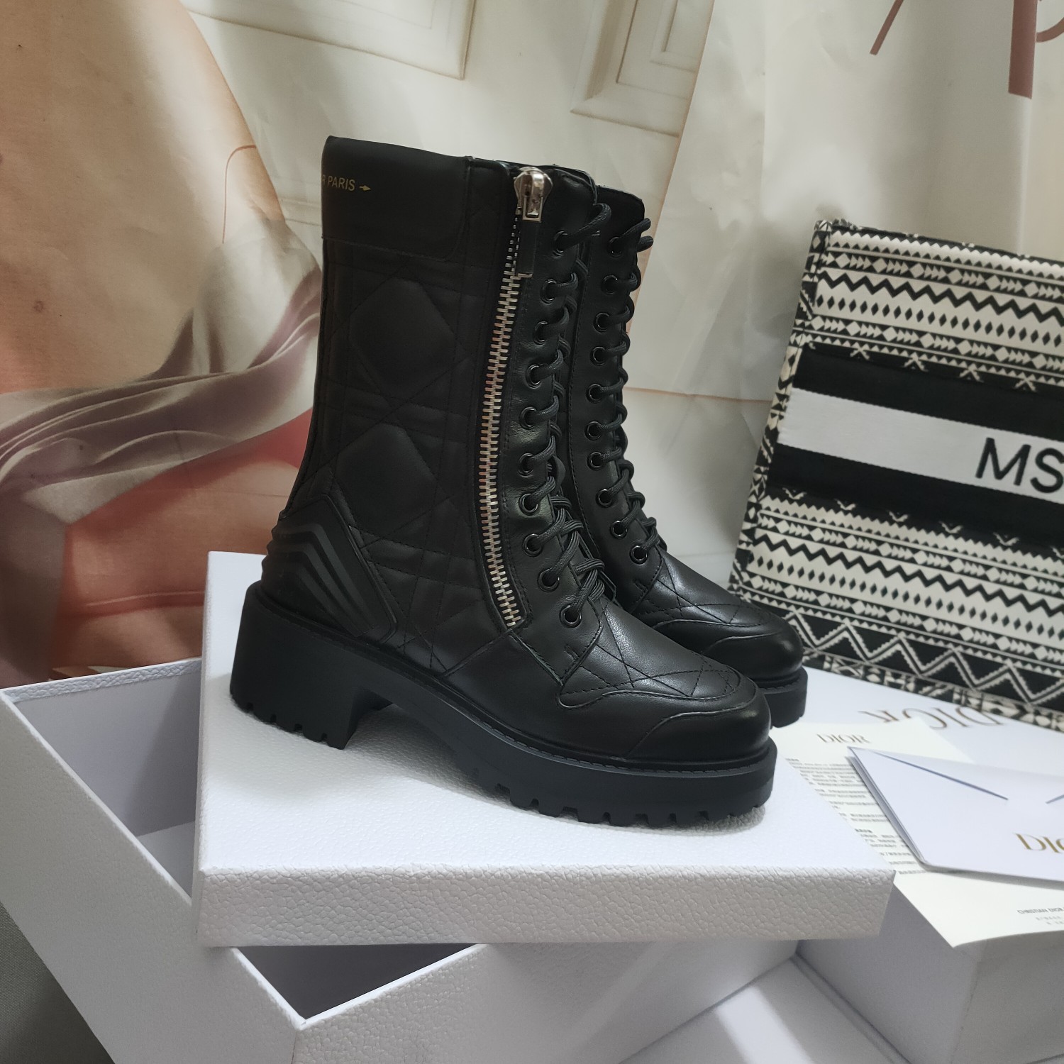 Christian Dior D-Leader Ankle Boot Black For Women CD KDI733CQC_S900 - Soul Replicas